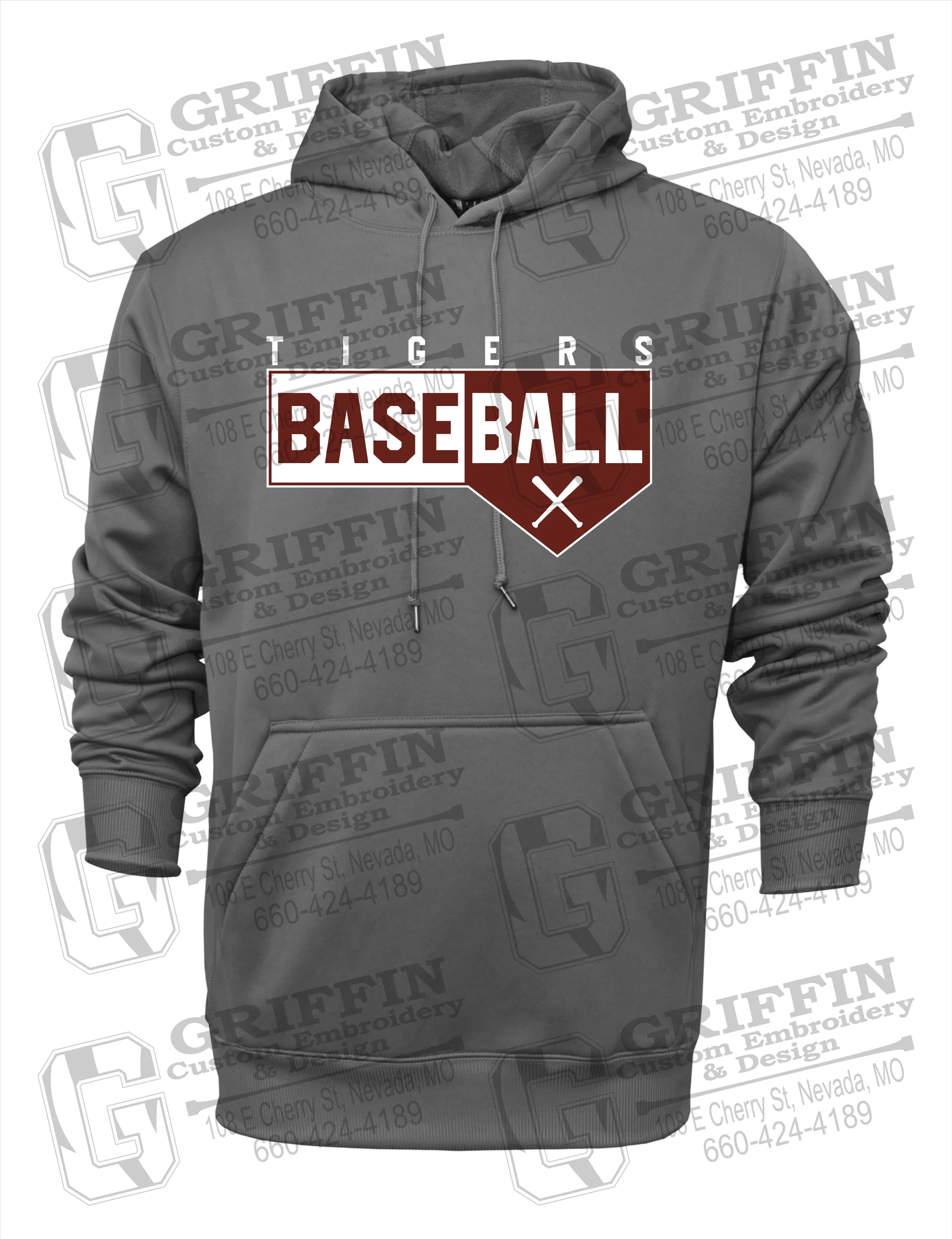 Performance Fleece Hoodie - Baseball - Nevada Tigers 24-X