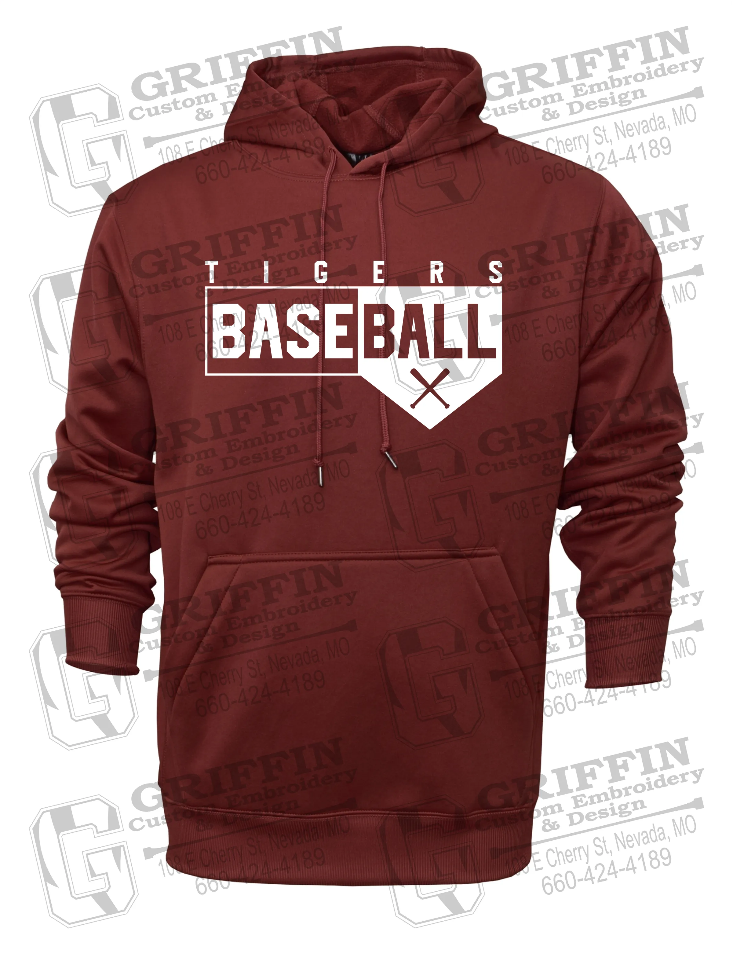 Performance Fleece Hoodie - Baseball - Nevada Tigers 24-X
