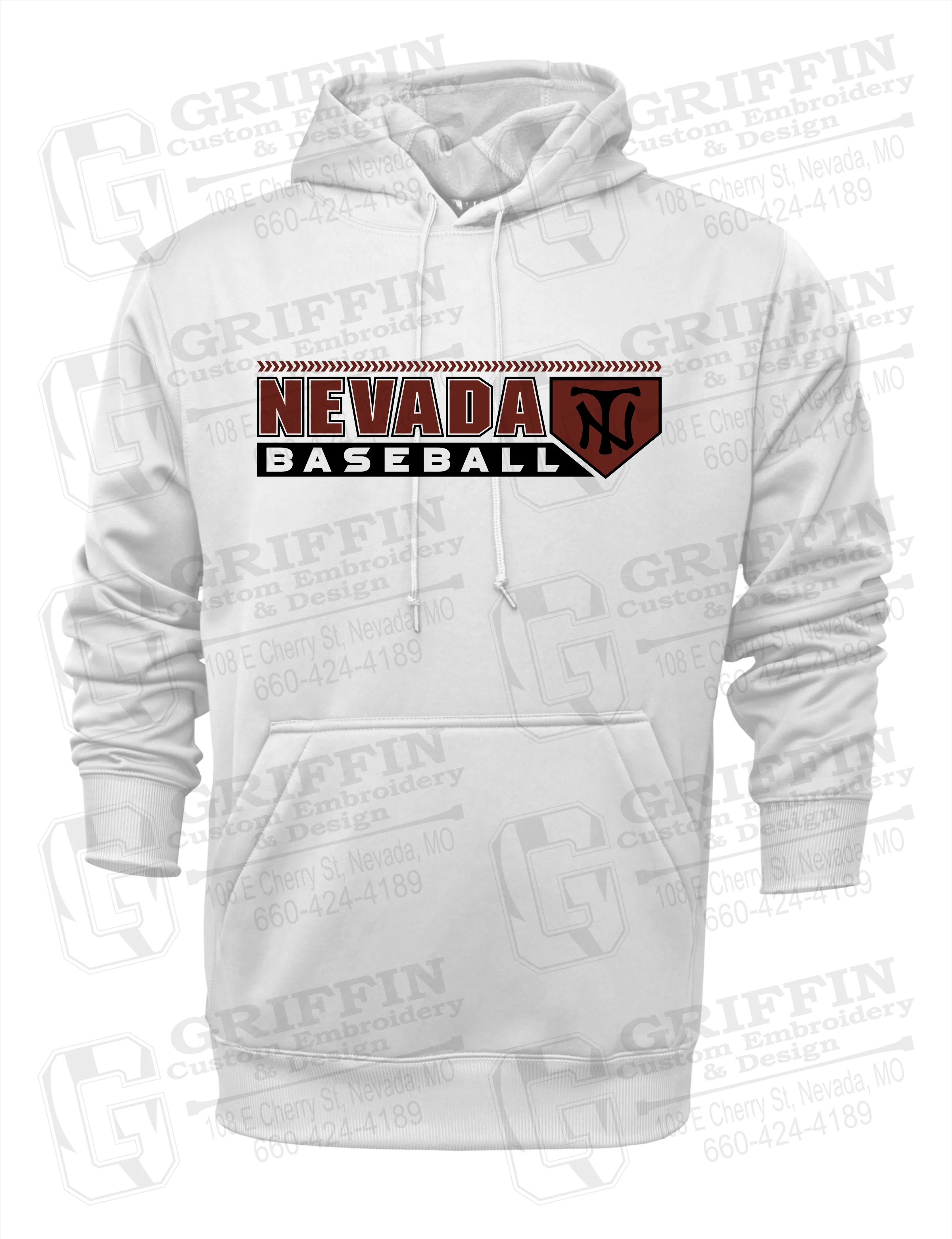 Performance Fleece Hoodie - Baseball - Nevada Tigers 24-Y
