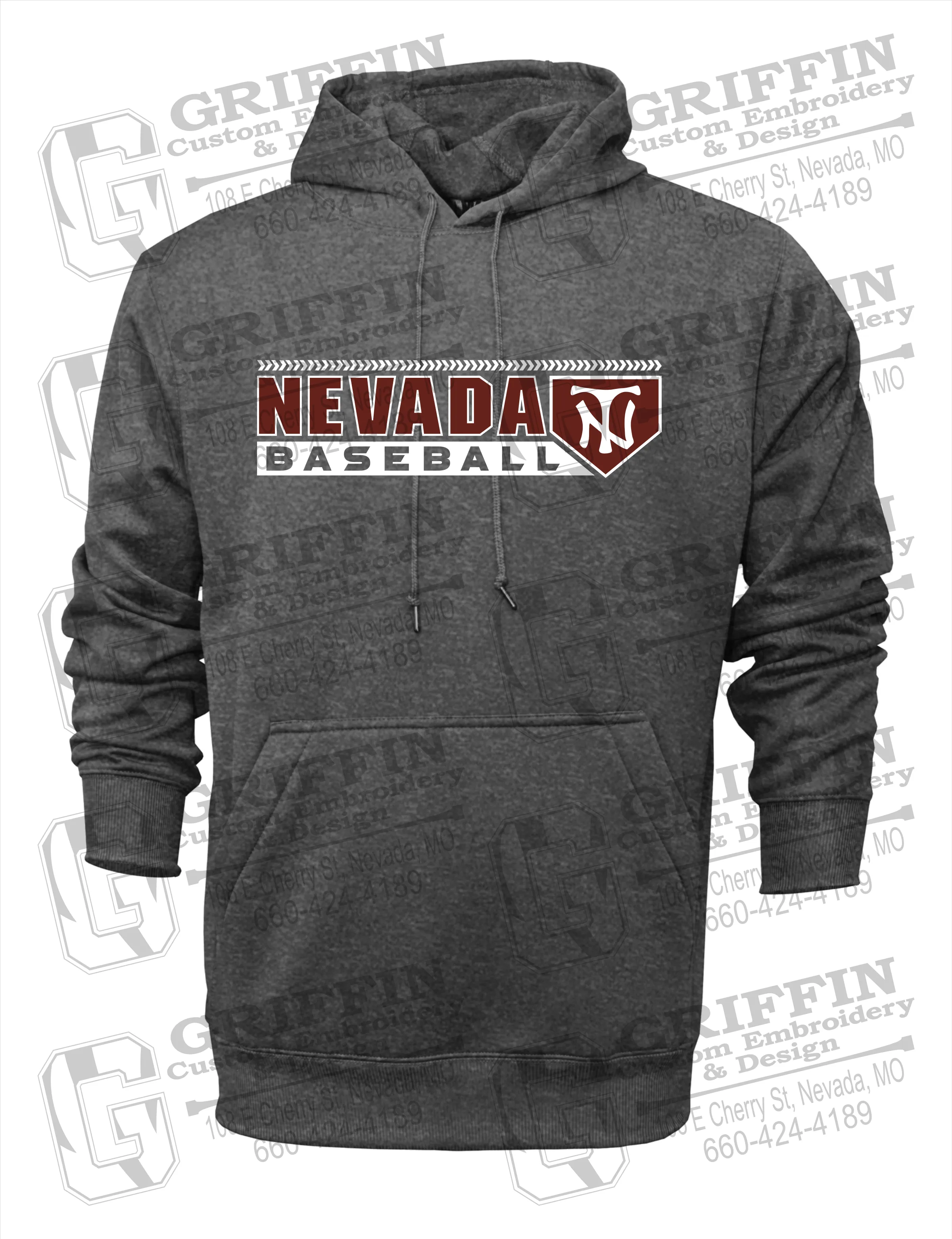 Performance Fleece Hoodie - Baseball - Nevada Tigers 24-Y