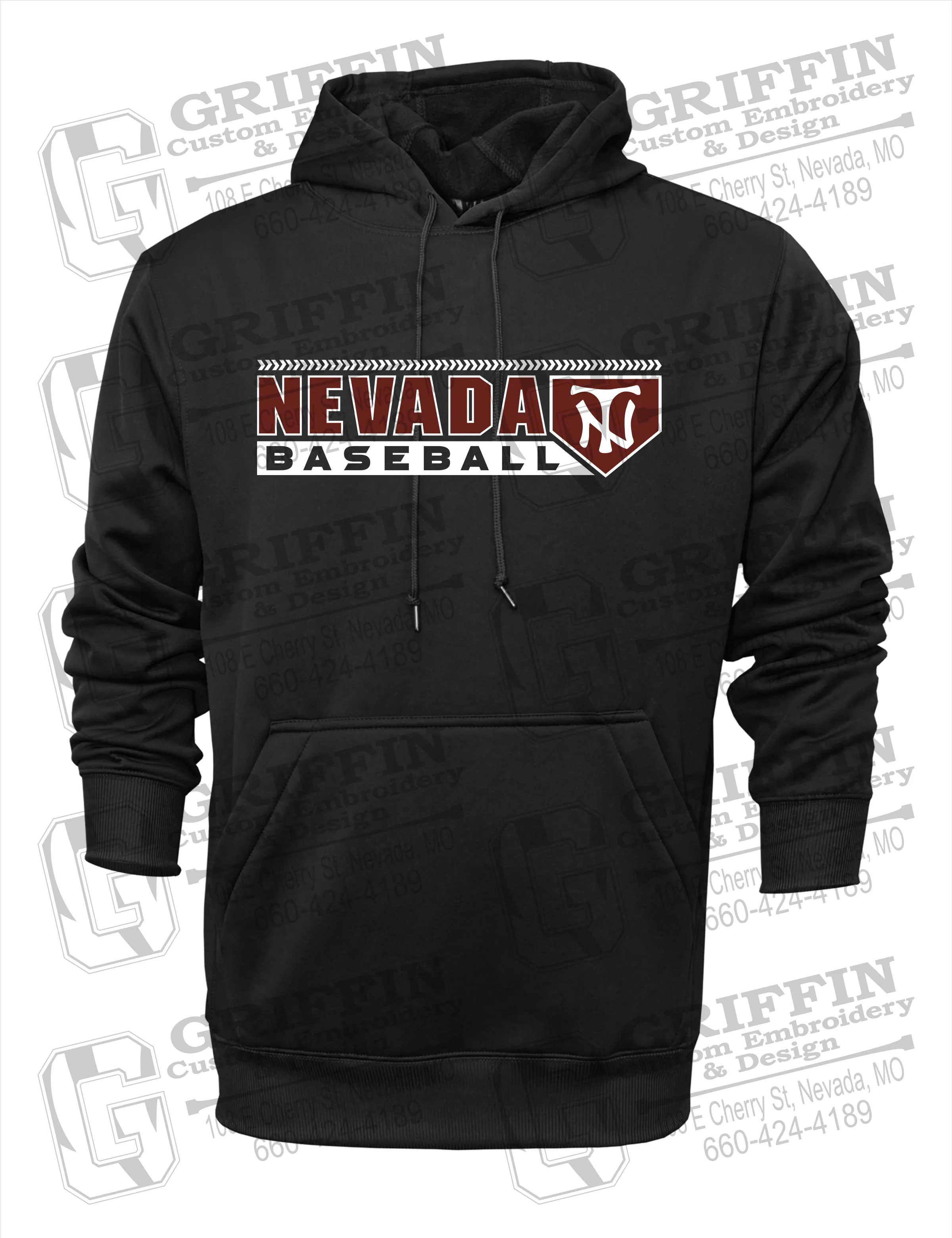 Performance Fleece Hoodie - Baseball - Nevada Tigers 24-Y