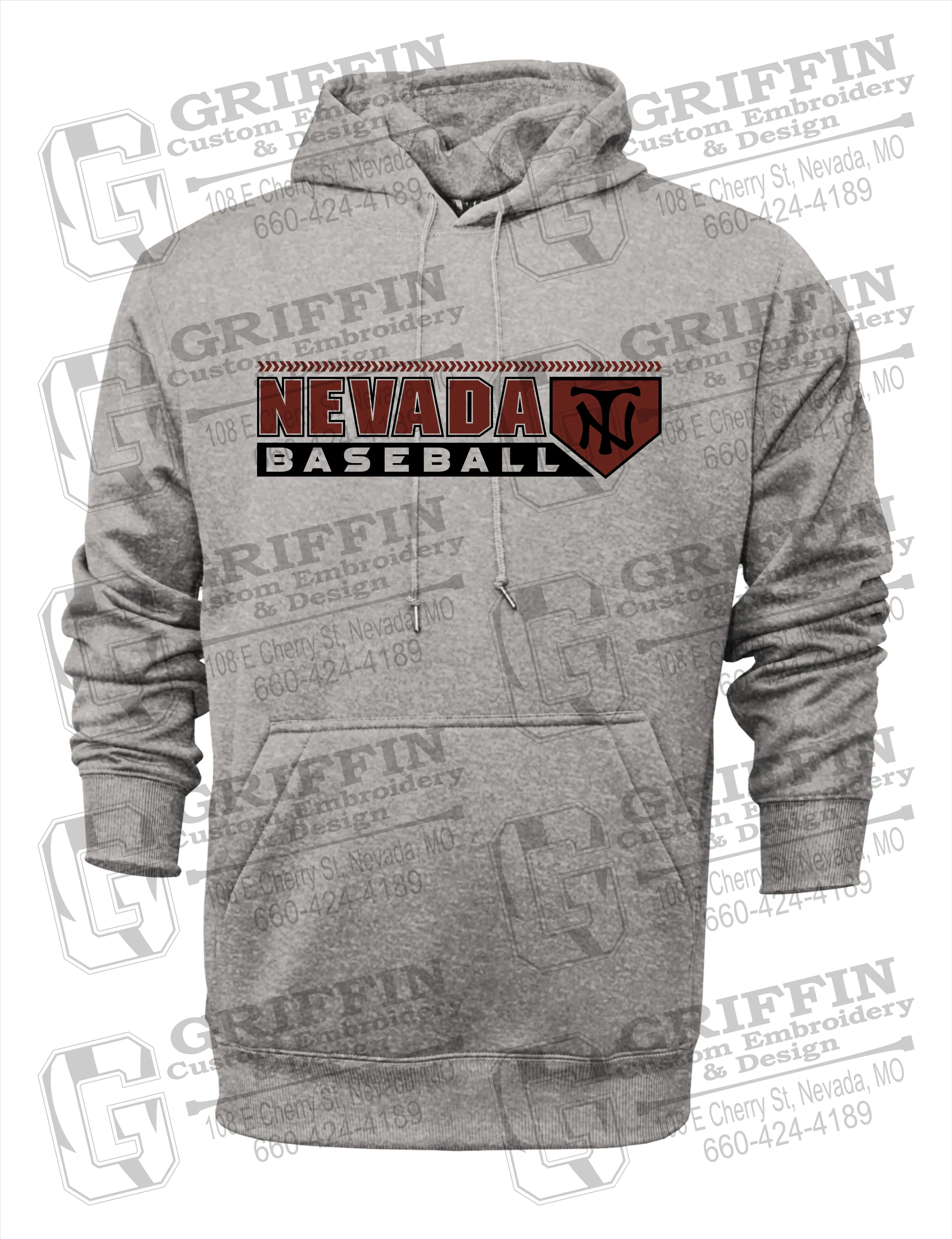 Performance Fleece Hoodie - Baseball - Nevada Tigers 24-Y