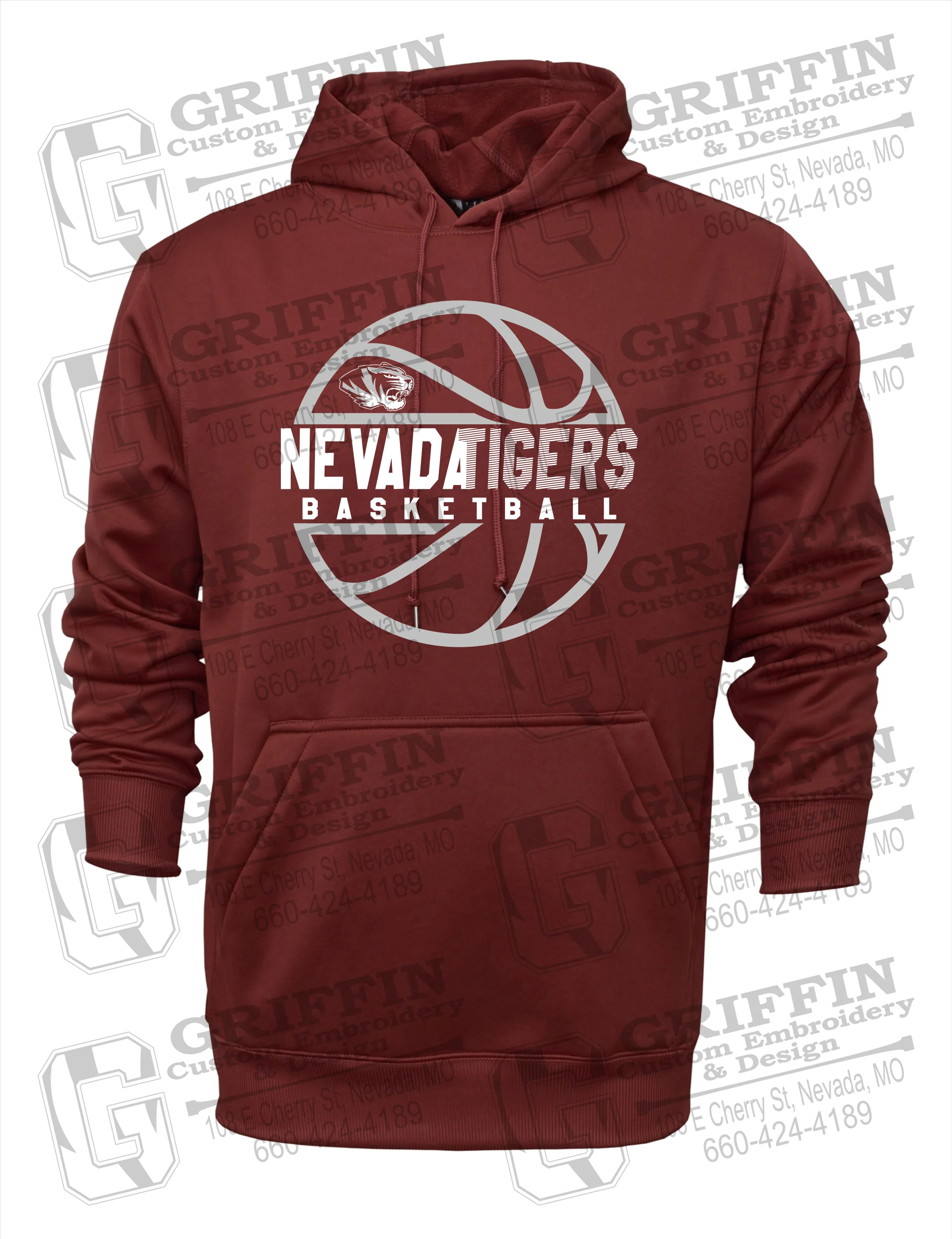 Performance Fleece Hoodie - Basketball - Nevada Tigers 19-V