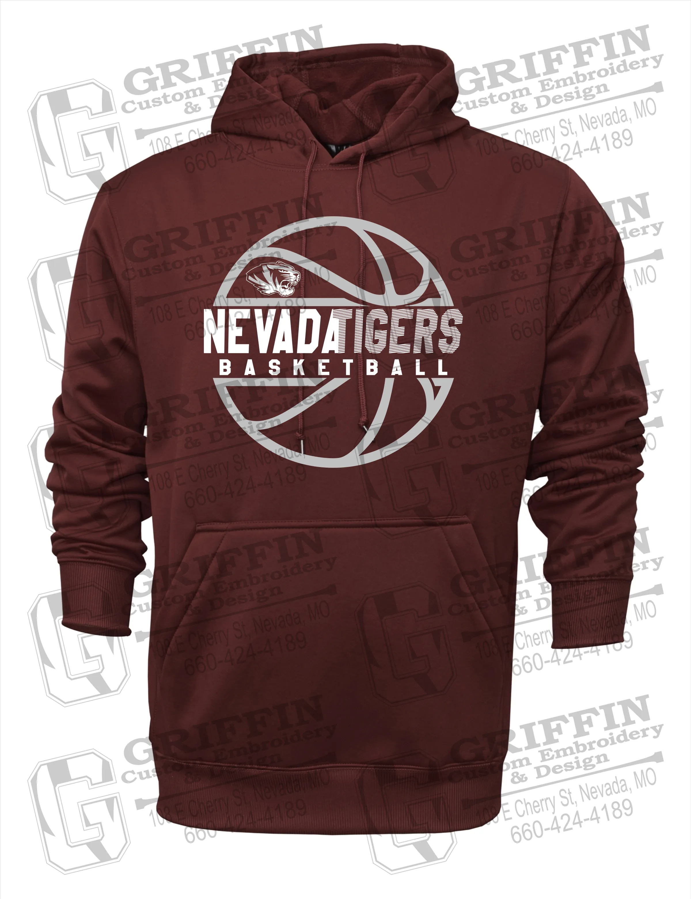 Performance Fleece Hoodie - Basketball - Nevada Tigers 19-V