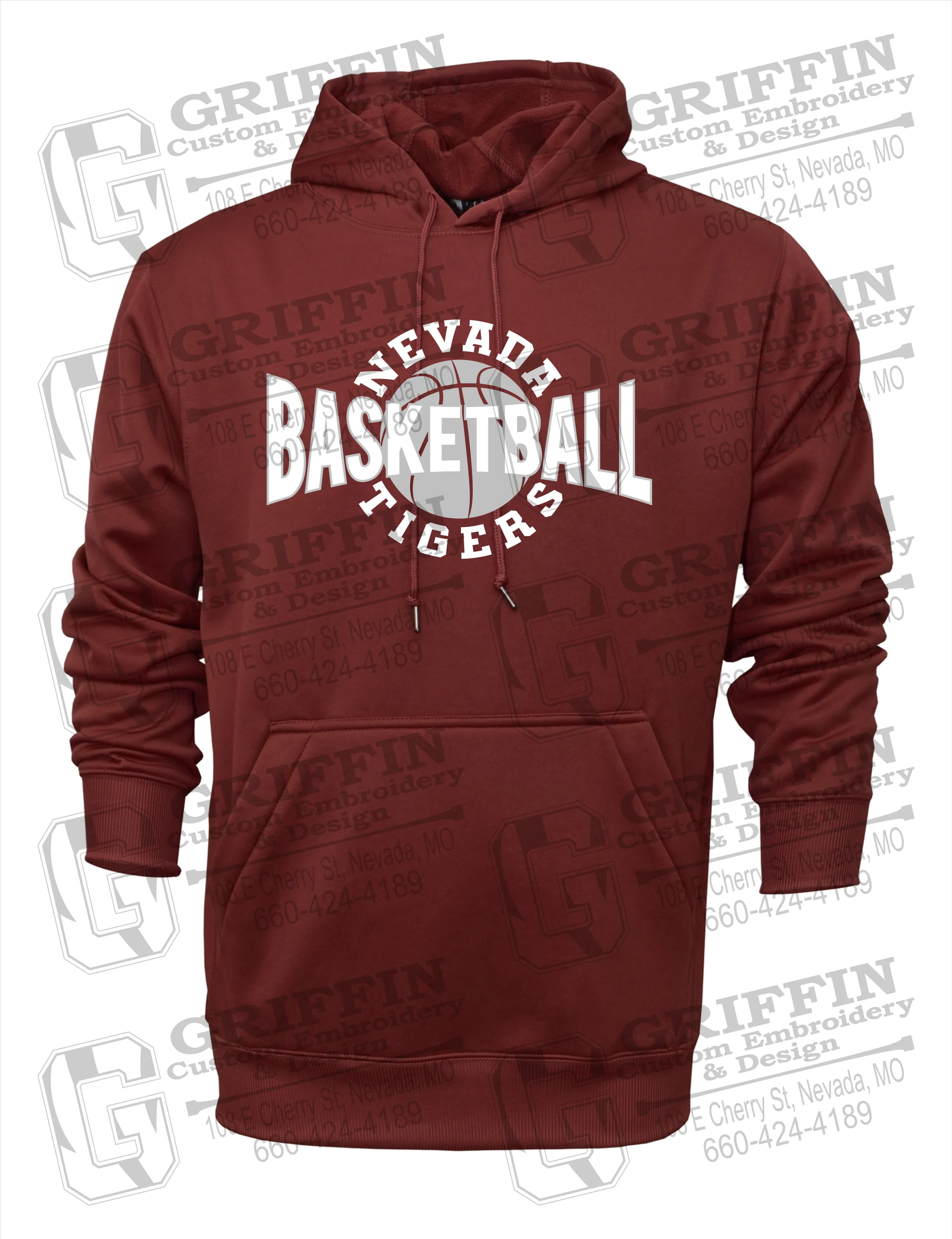 Performance Fleece Hoodie - Basketball - Nevada Tigers 24-M