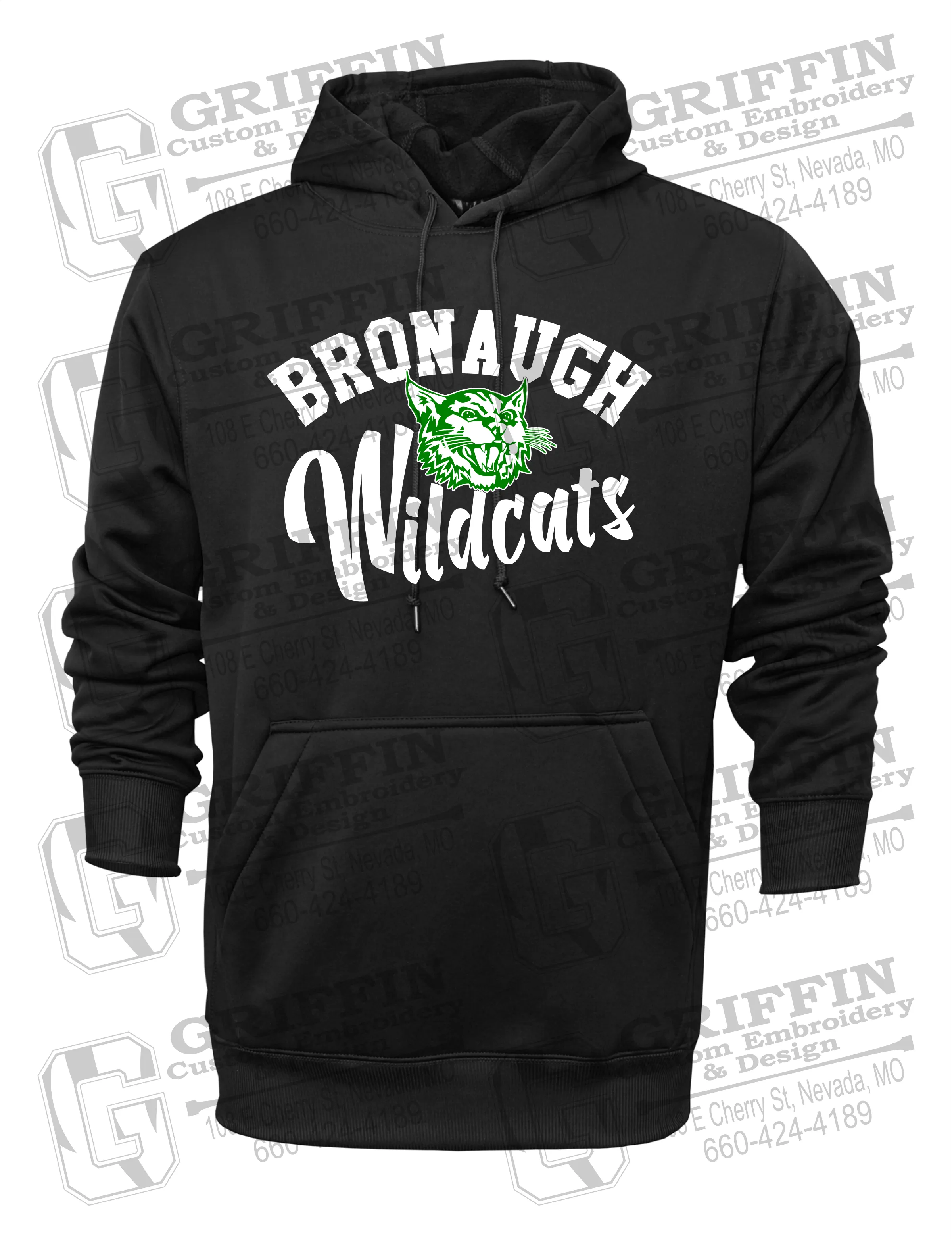 Performance Fleece Hoodie - Bronaugh Wildcats 24-A