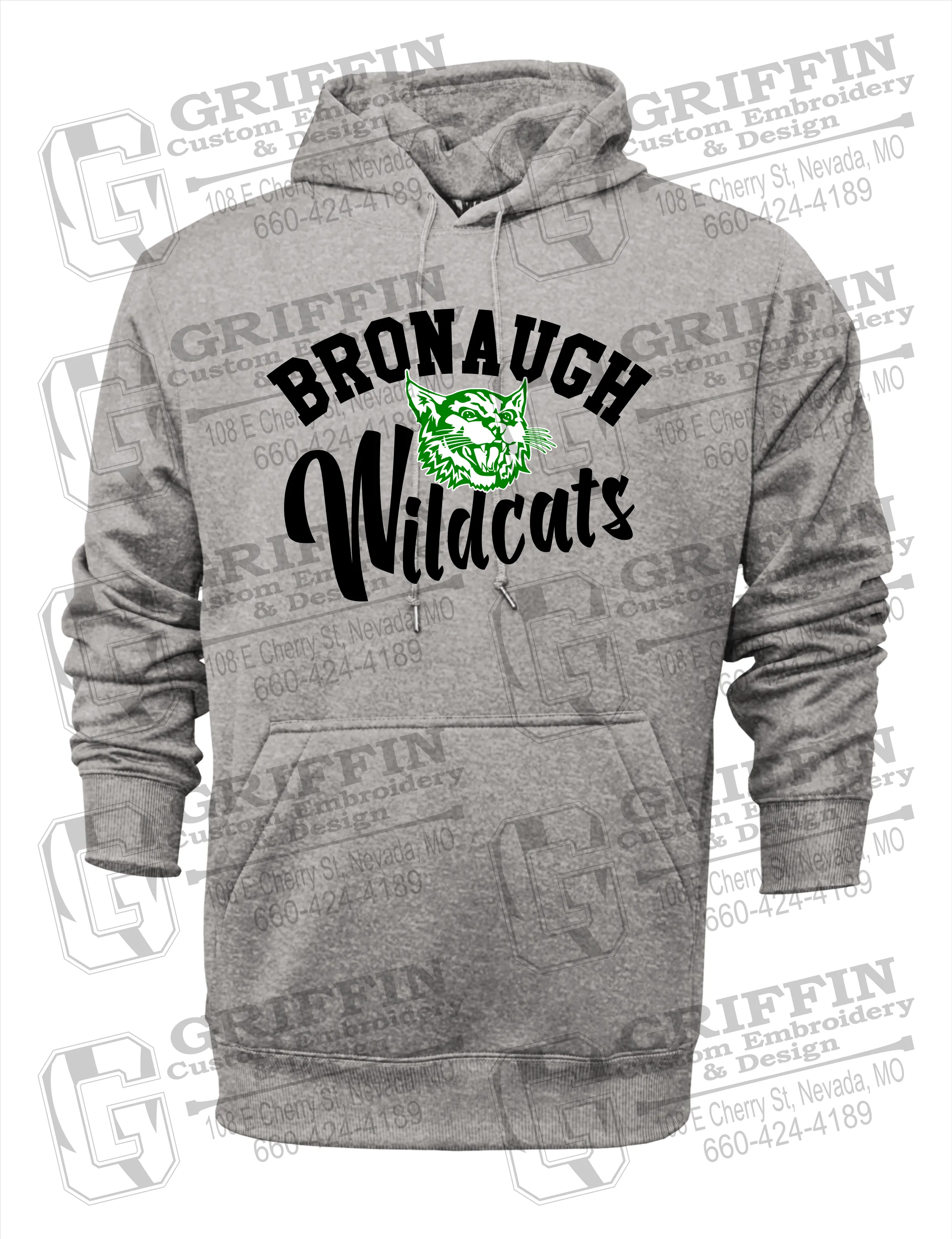 Performance Fleece Hoodie - Bronaugh Wildcats 24-A