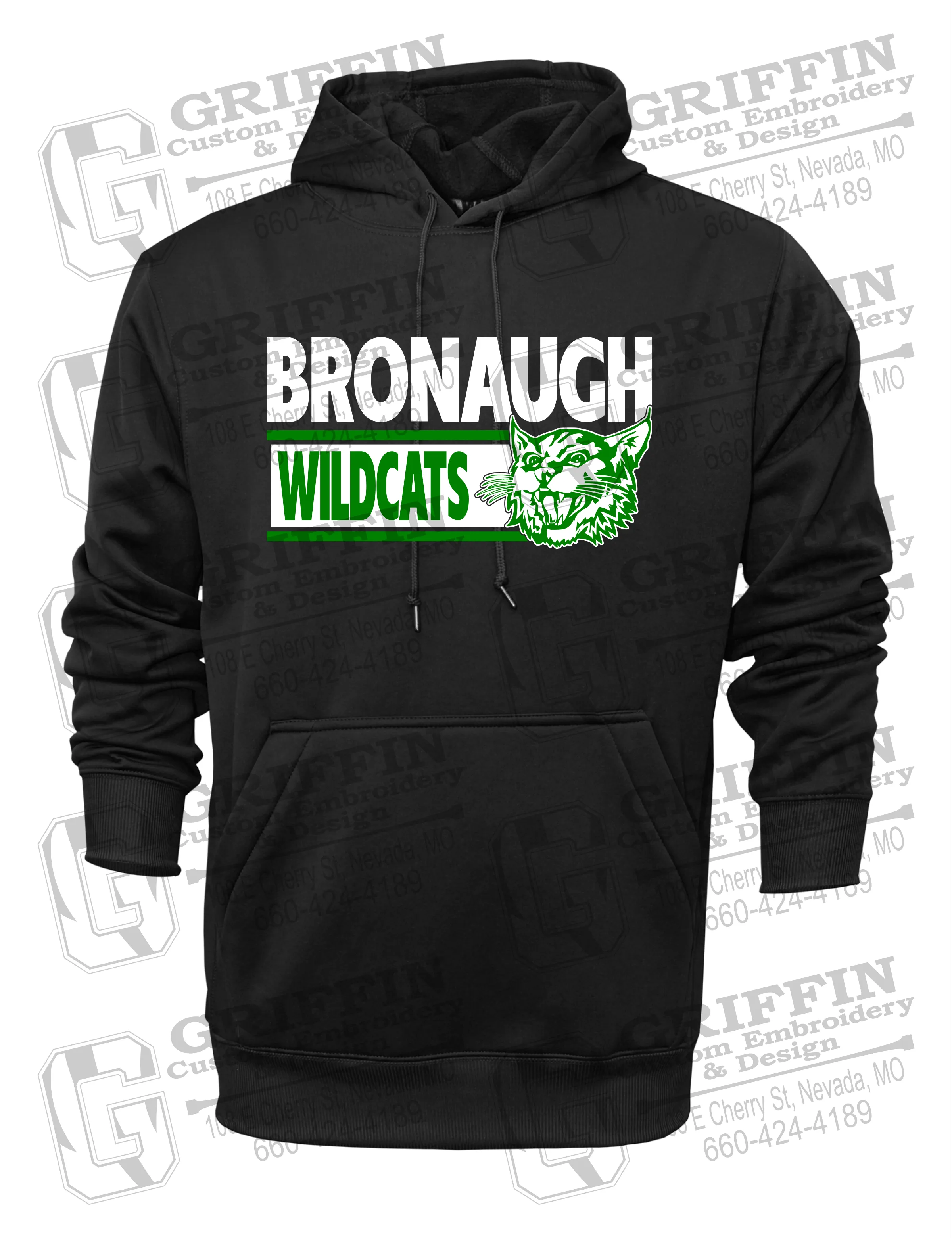 Performance Fleece Hoodie - Bronaugh Wildcats 24-B