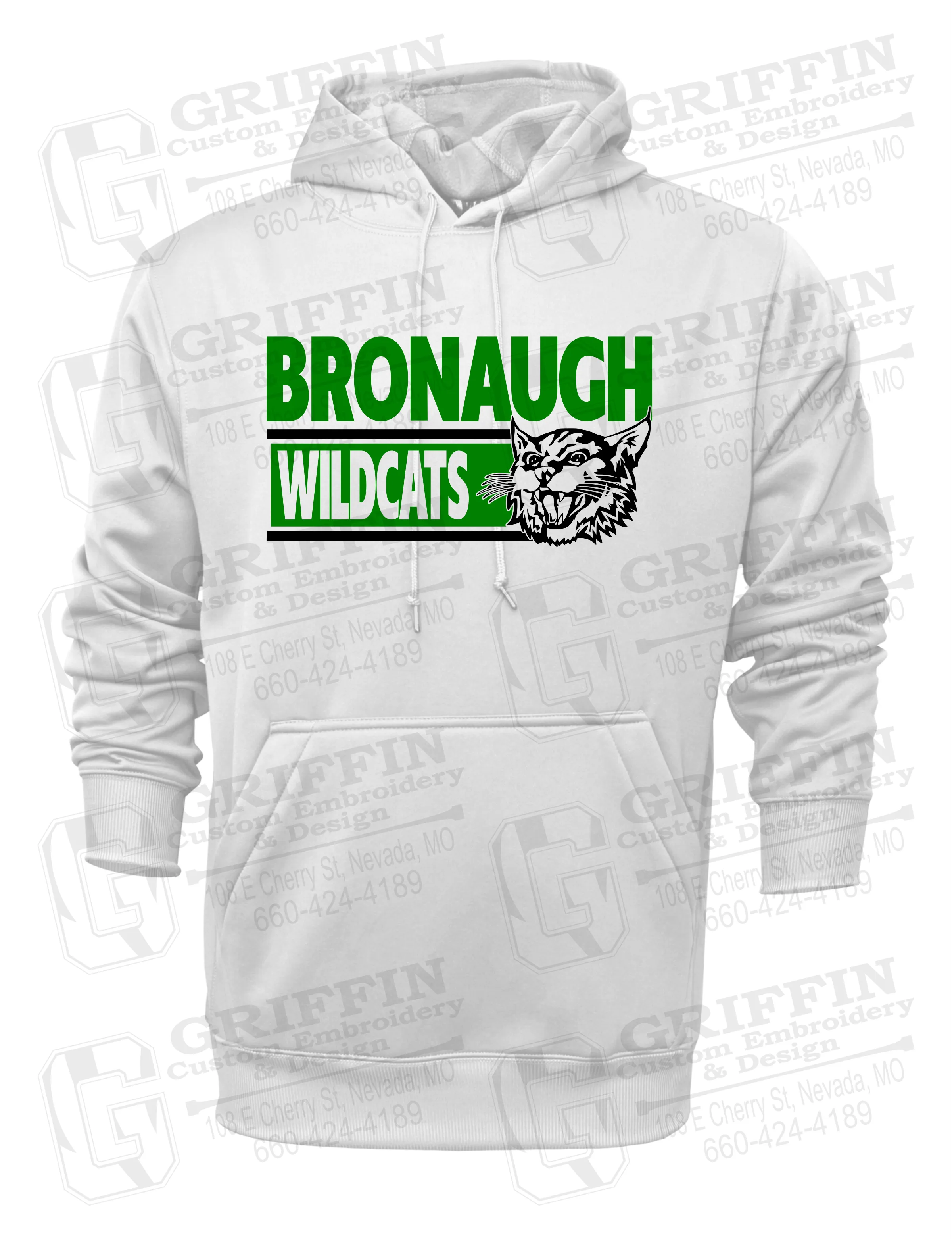 Performance Fleece Hoodie - Bronaugh Wildcats 24-B