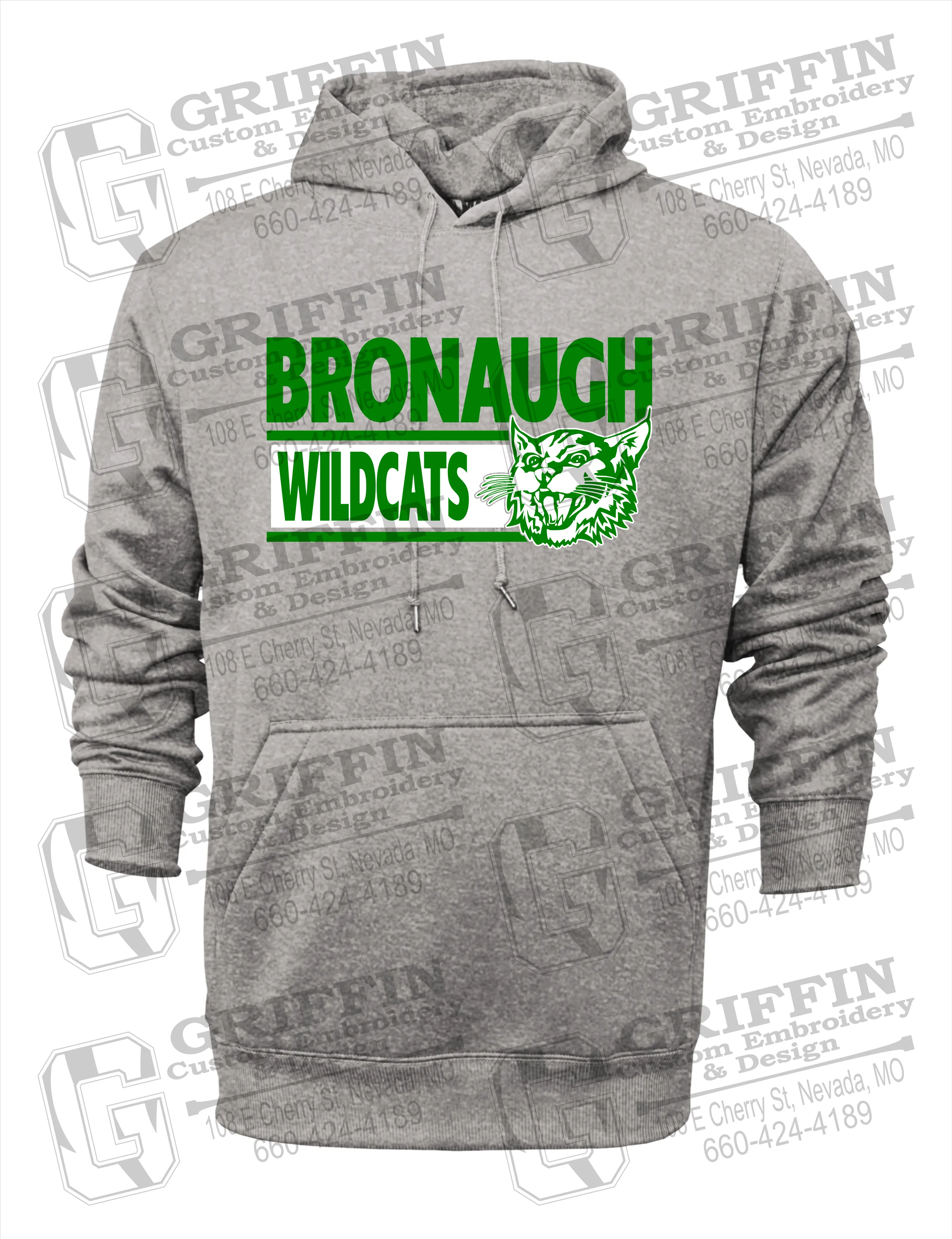 Performance Fleece Hoodie - Bronaugh Wildcats 24-B