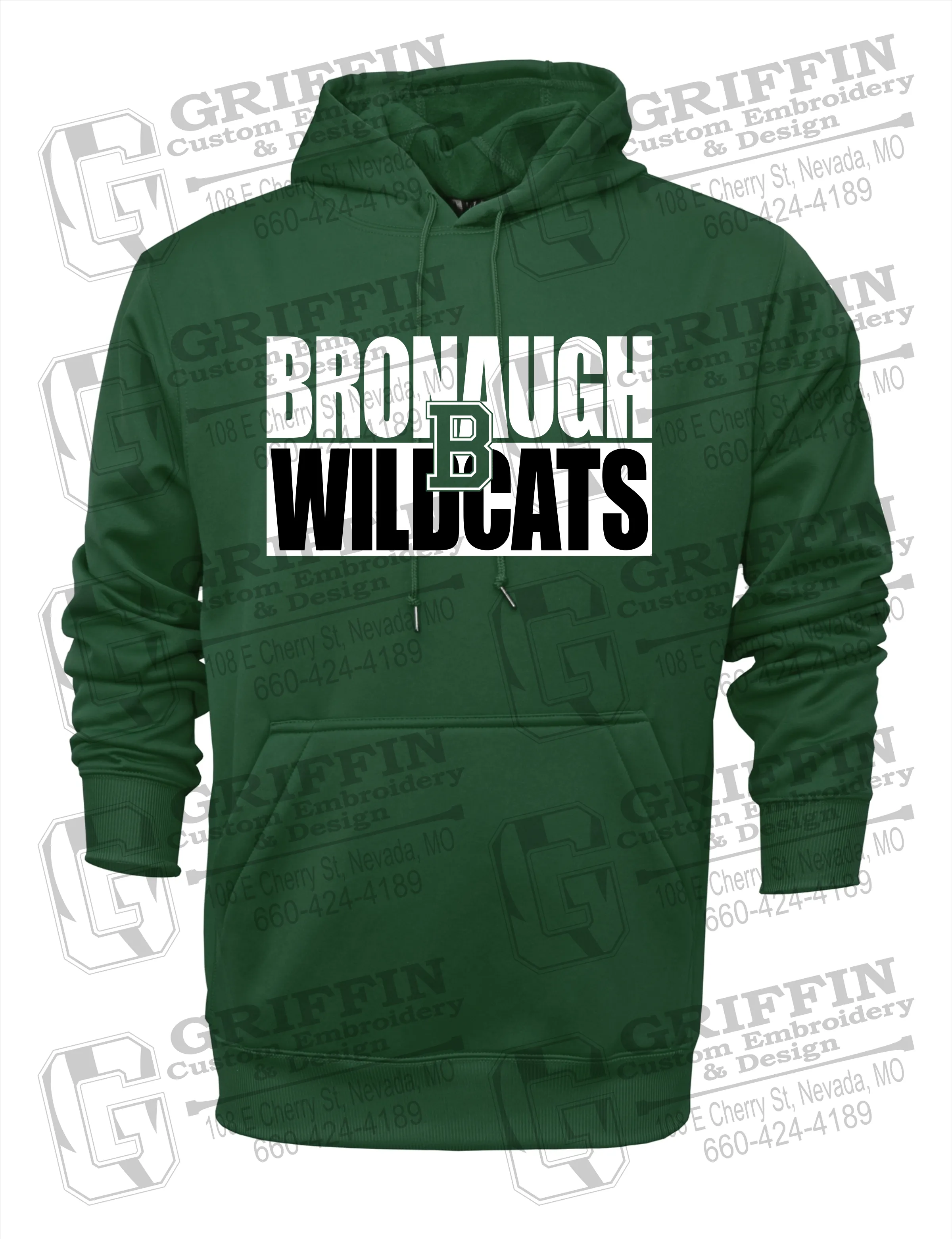 Performance Fleece Hoodie - Bronaugh Wildcats 24-C