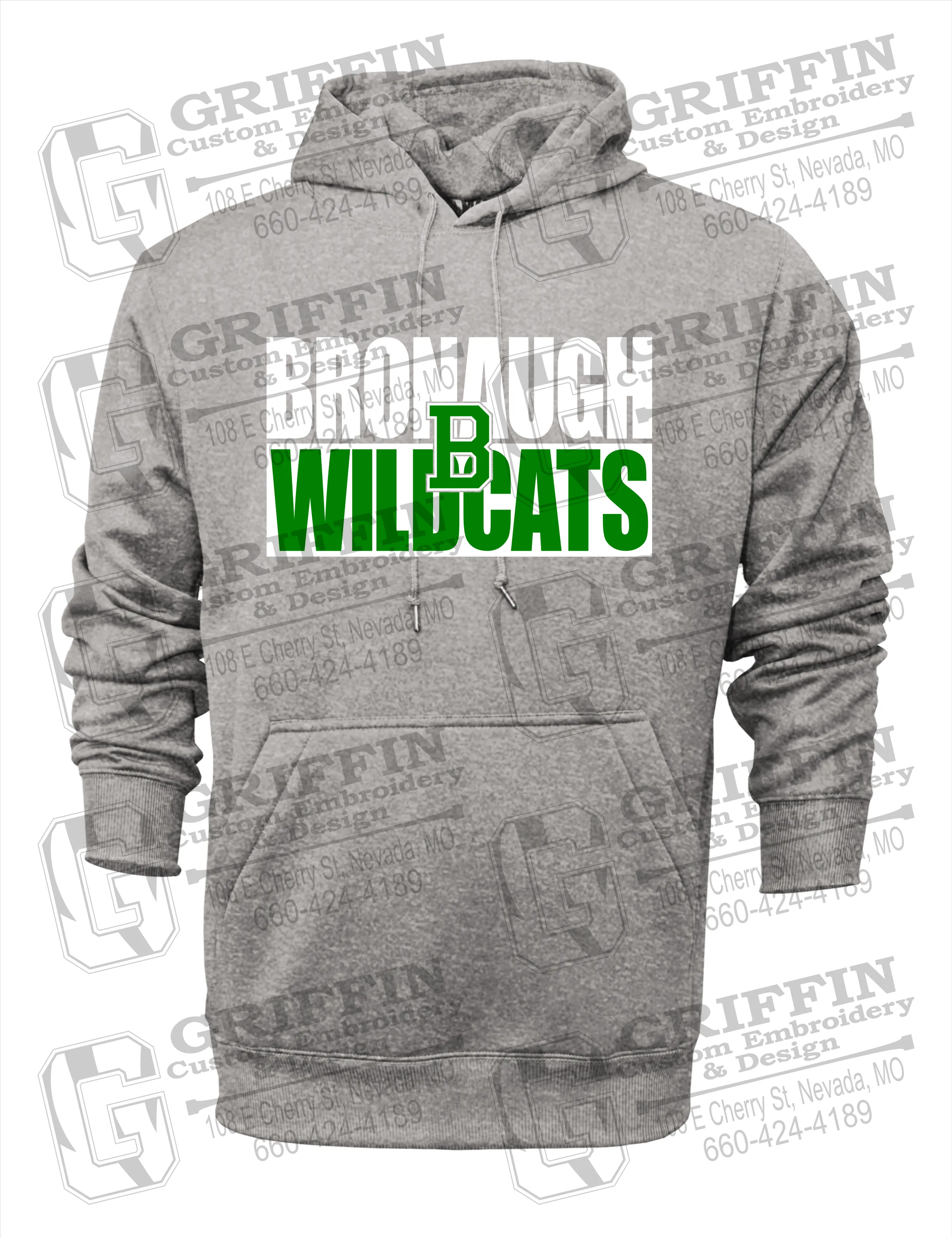 Performance Fleece Hoodie - Bronaugh Wildcats 24-C