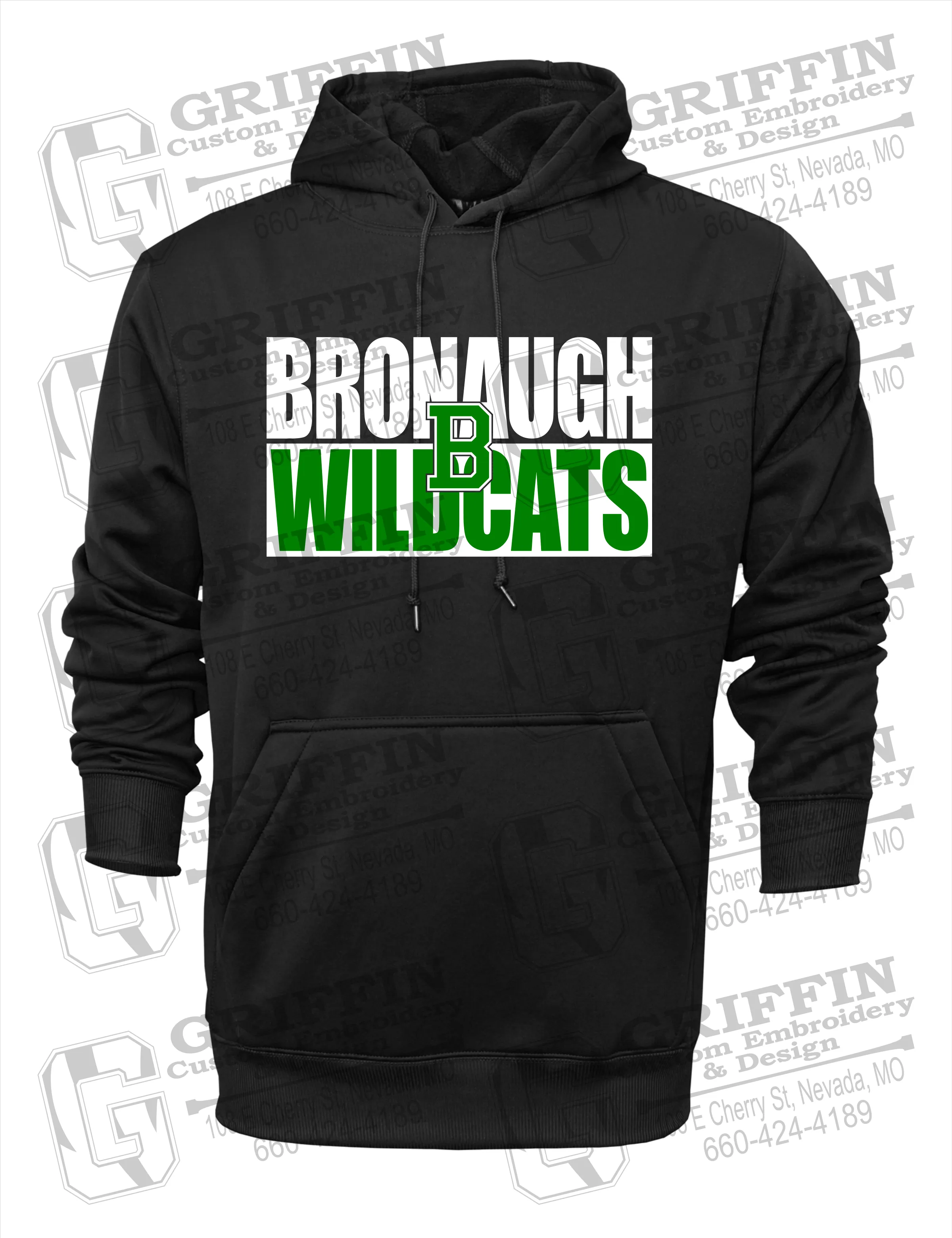 Performance Fleece Hoodie - Bronaugh Wildcats 24-C
