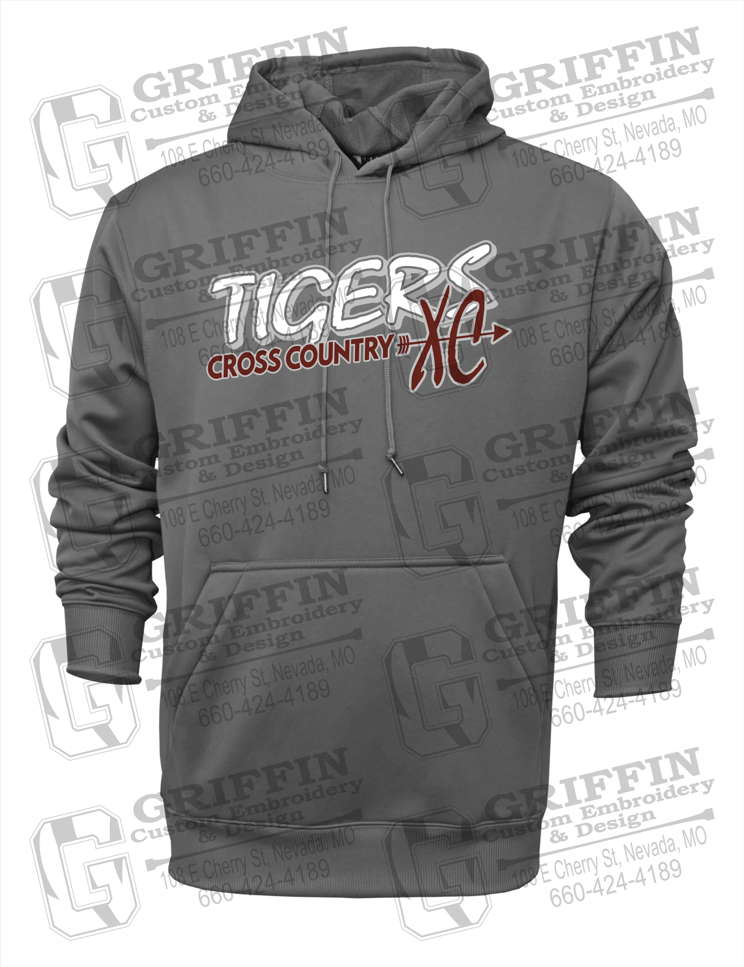 Performance Fleece Hoodie - Cross Country - Nevada Tigers 23-S