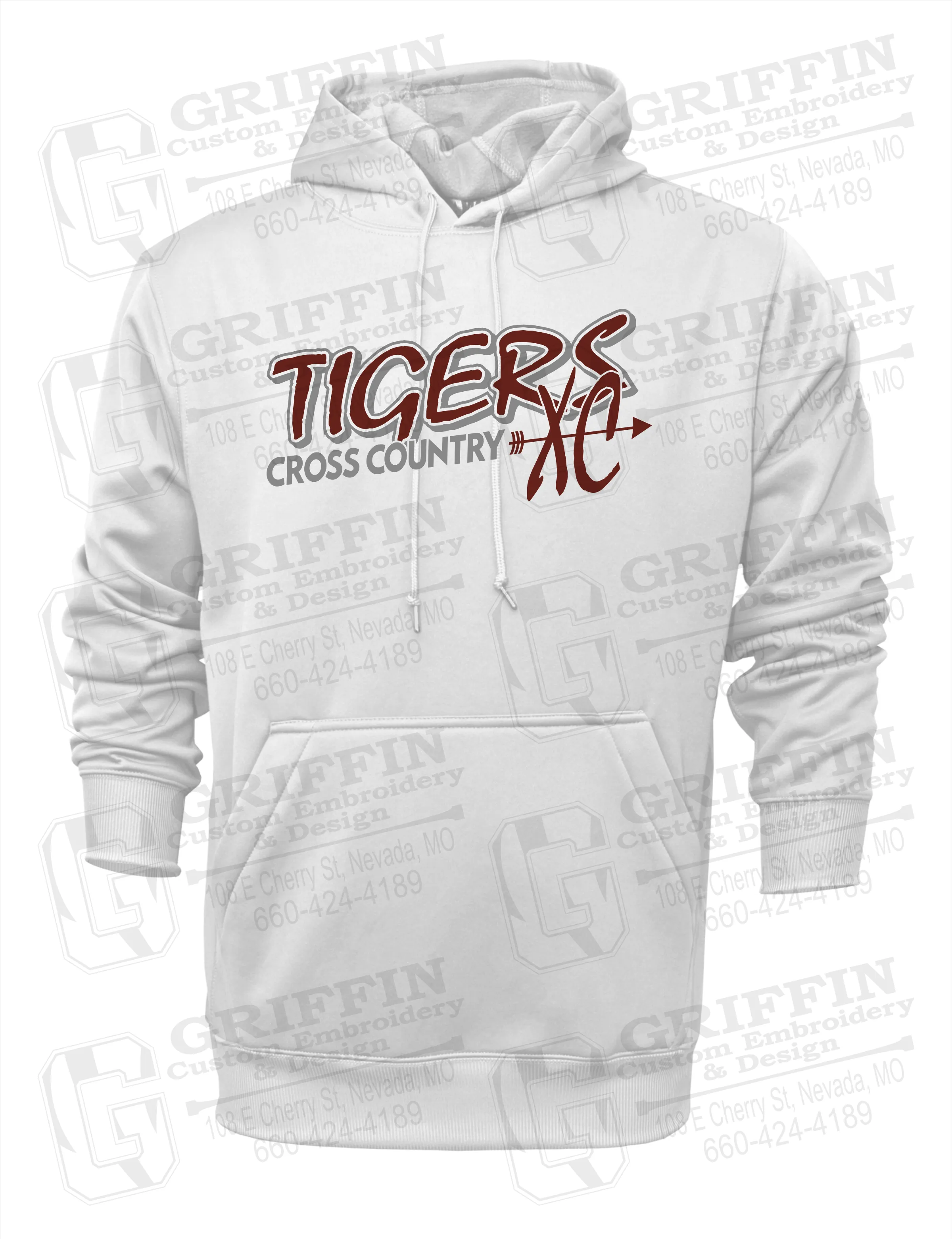 Performance Fleece Hoodie - Cross Country - Nevada Tigers 23-S