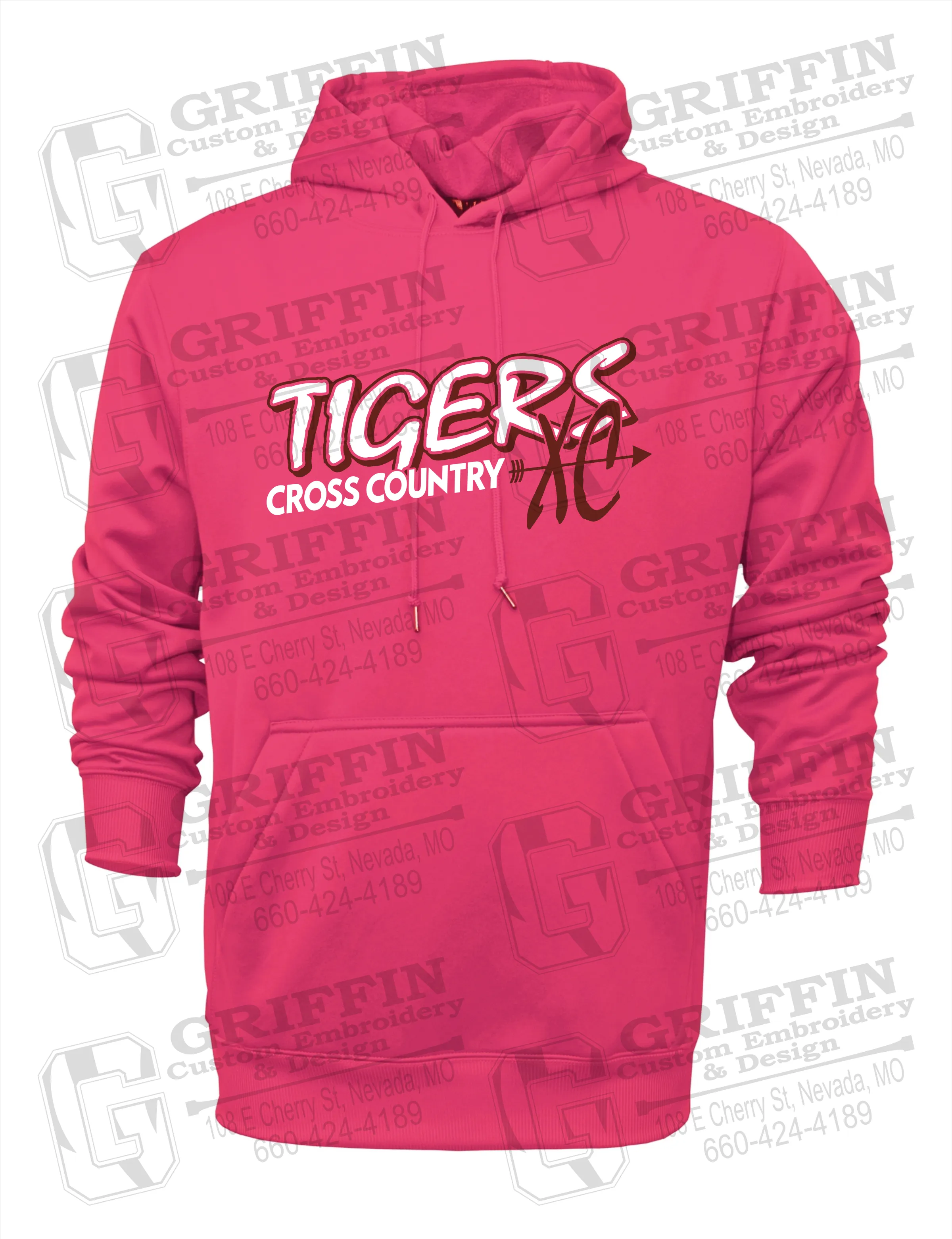 Performance Fleece Hoodie - Cross Country - Nevada Tigers 23-S