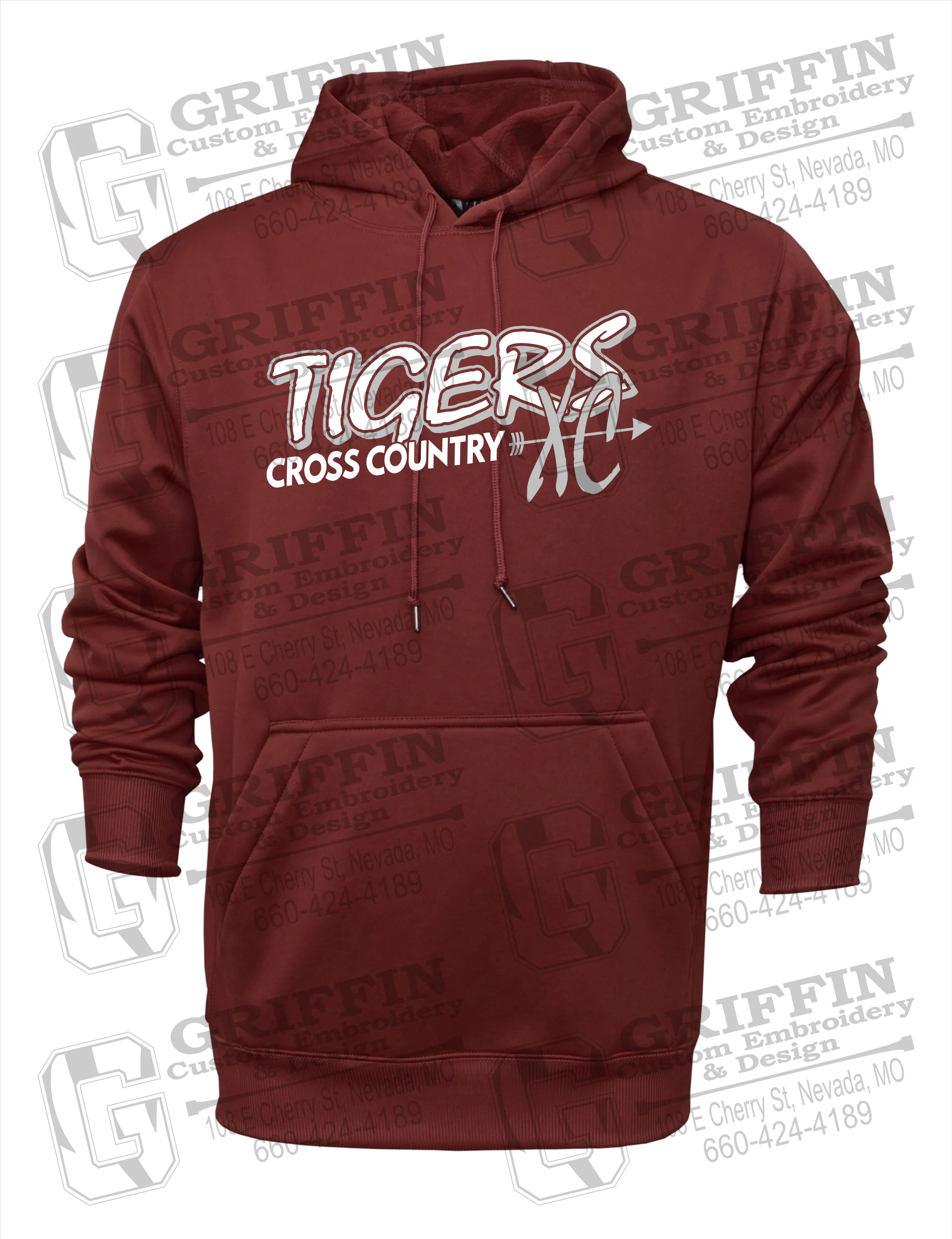 Performance Fleece Hoodie - Cross Country - Nevada Tigers 23-S