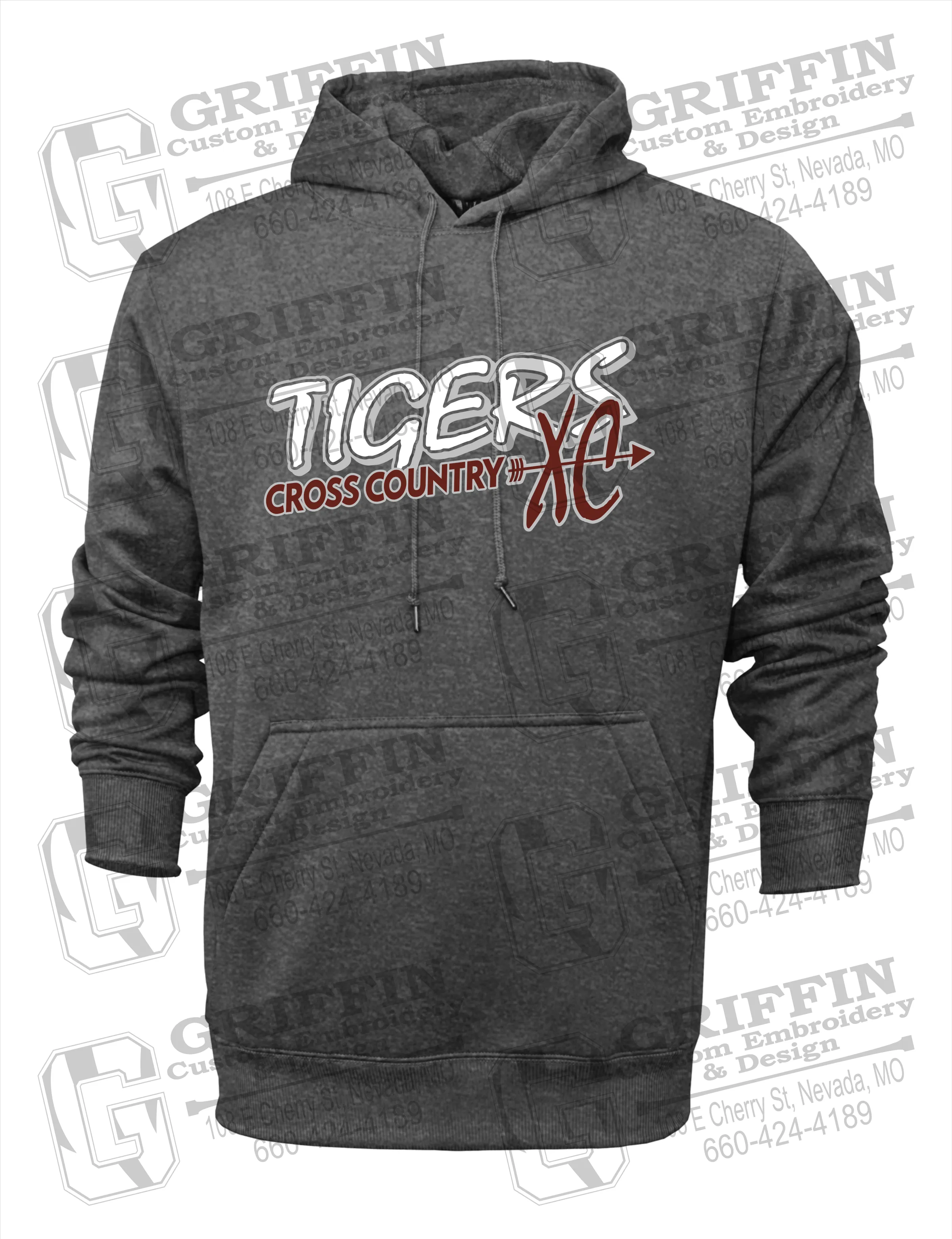 Performance Fleece Hoodie - Cross Country - Nevada Tigers 23-S