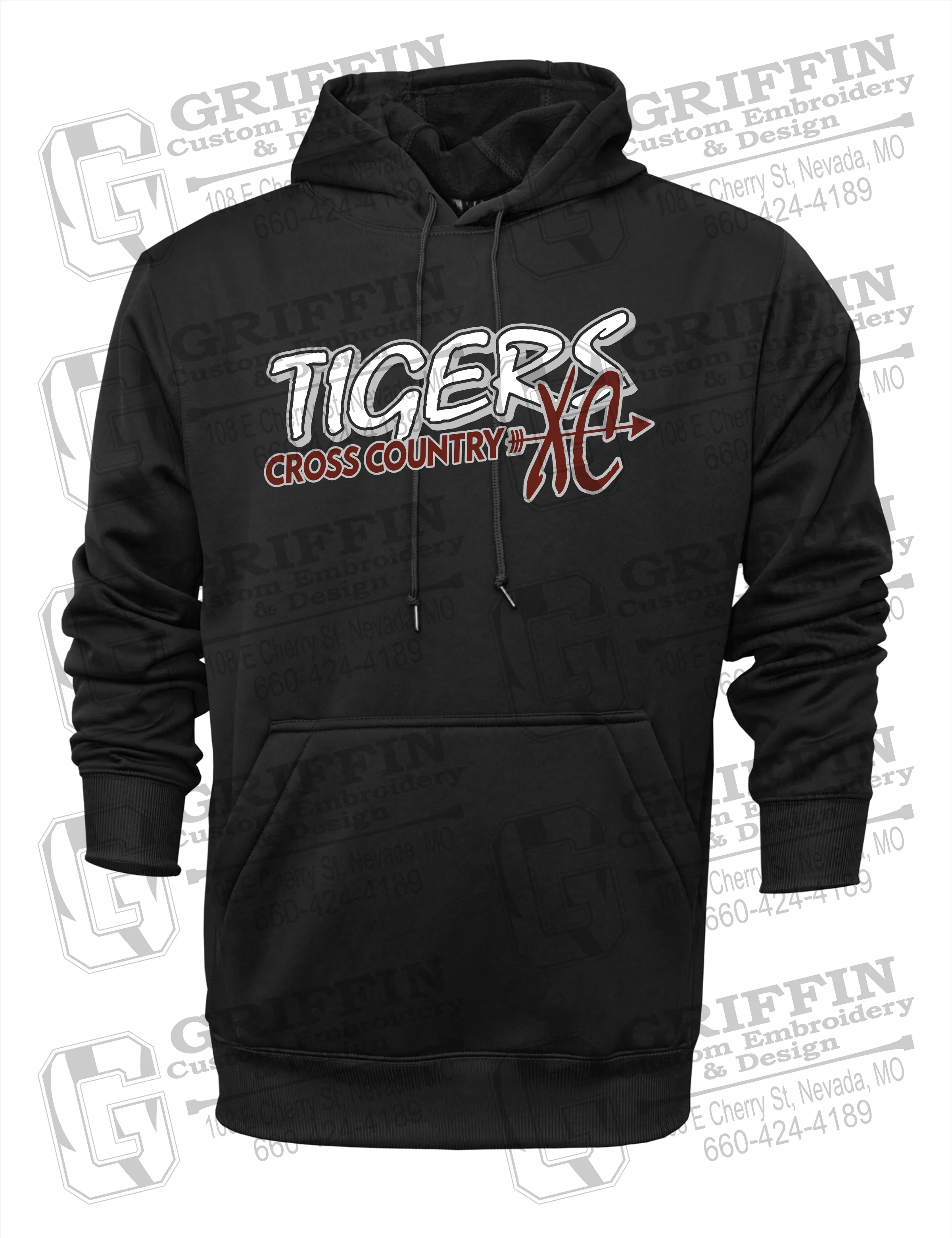 Performance Fleece Hoodie - Cross Country - Nevada Tigers 23-S