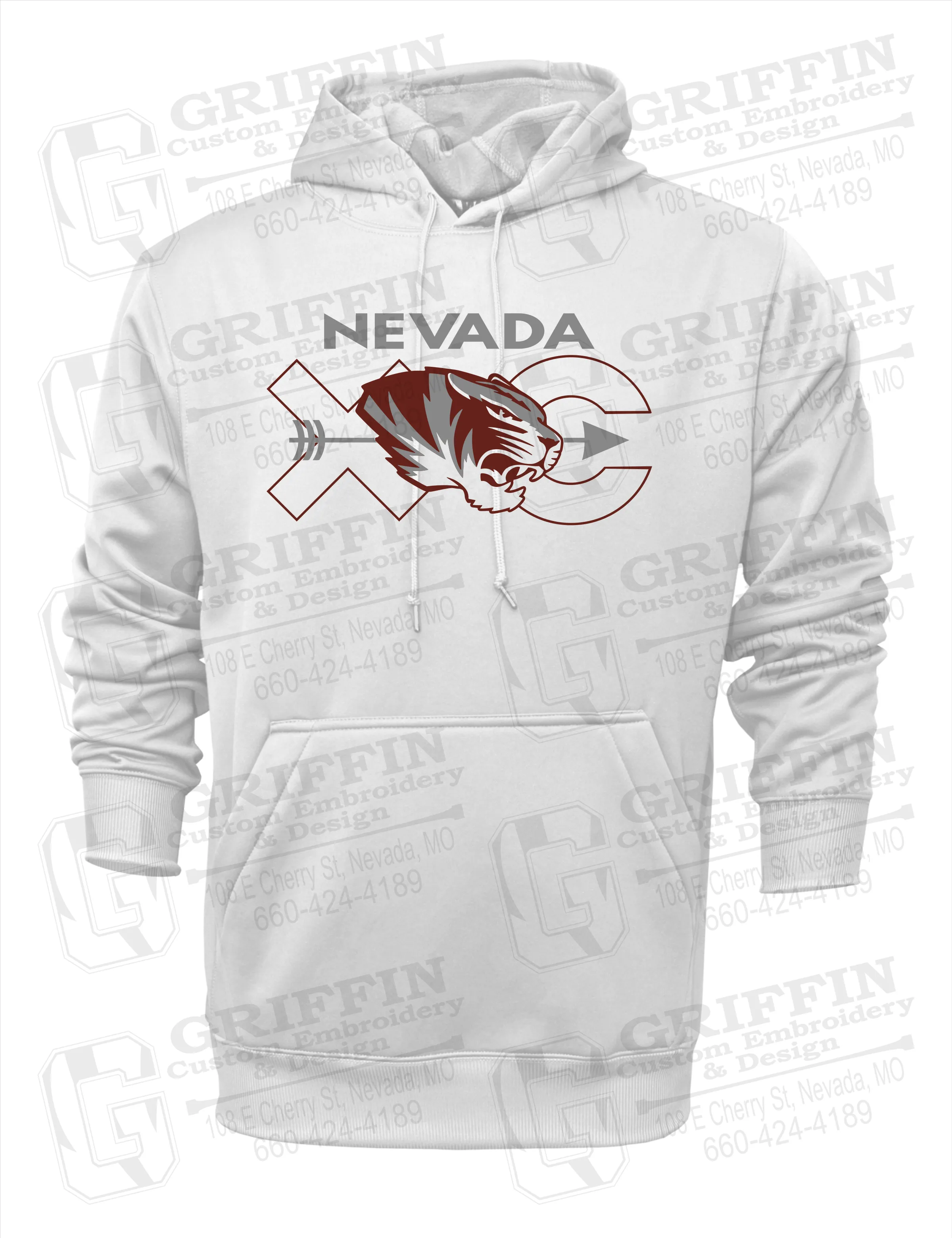 Performance Fleece Hoodie - Cross Country - Nevada Tigers 23-T