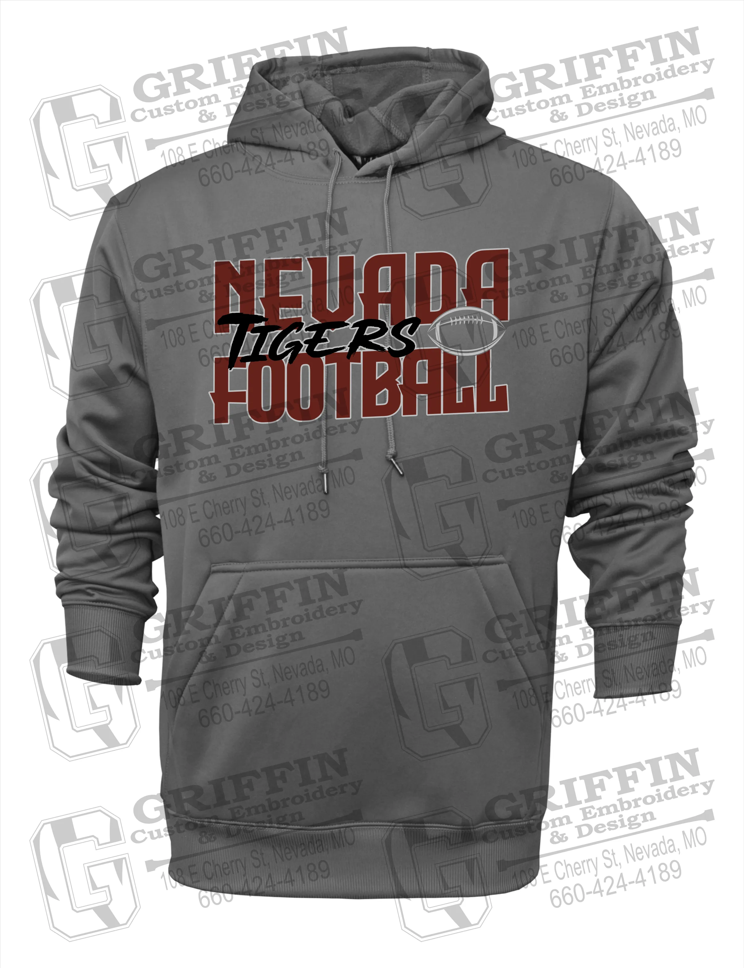 Performance Fleece Hoodie - Football - Nevada Tigers 23-P
