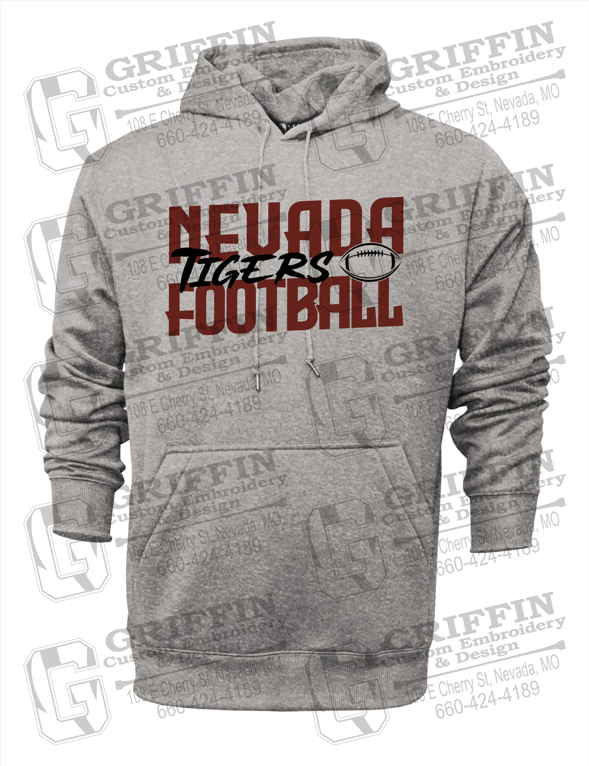 Performance Fleece Hoodie - Football - Nevada Tigers 23-P