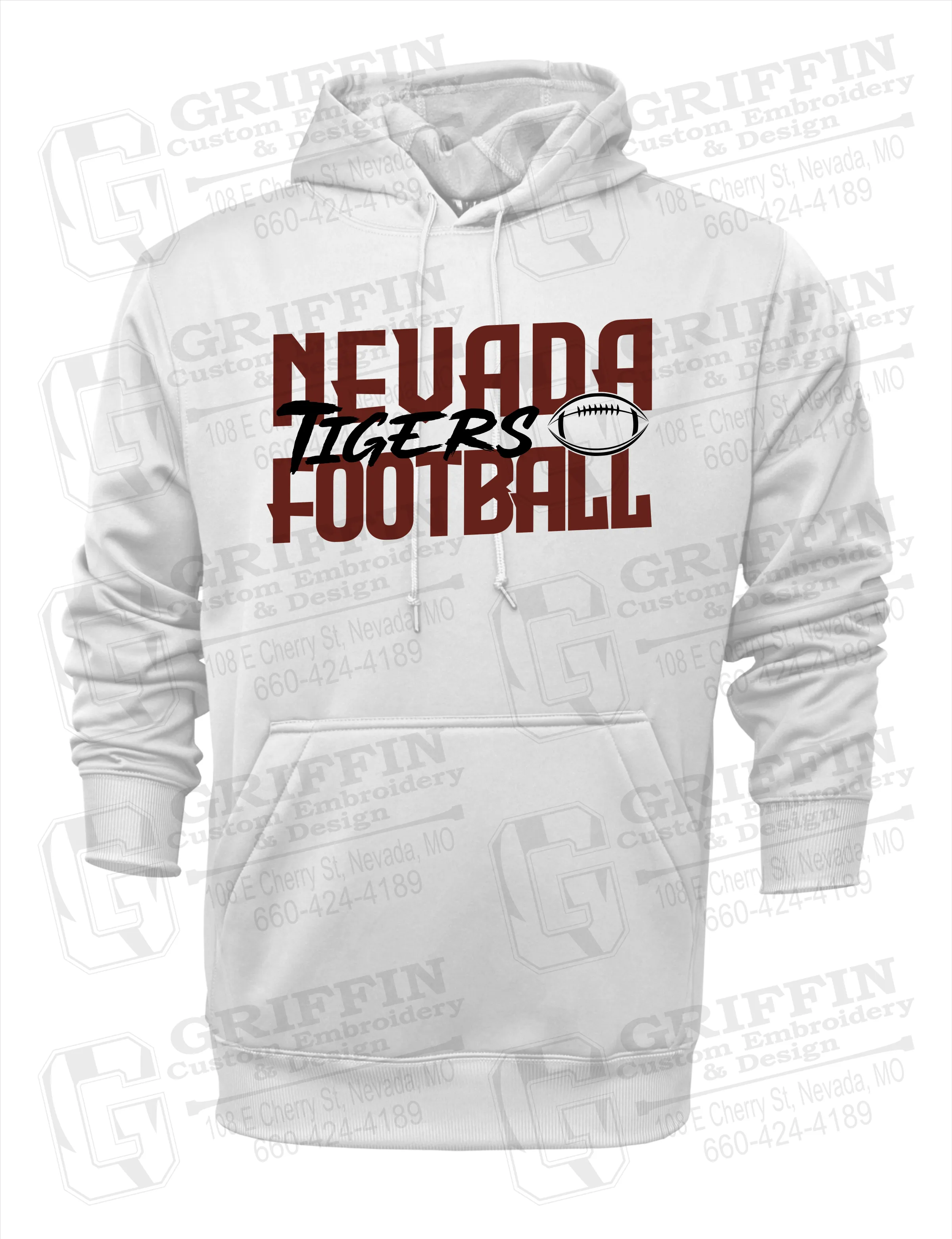 Performance Fleece Hoodie - Football - Nevada Tigers 23-P