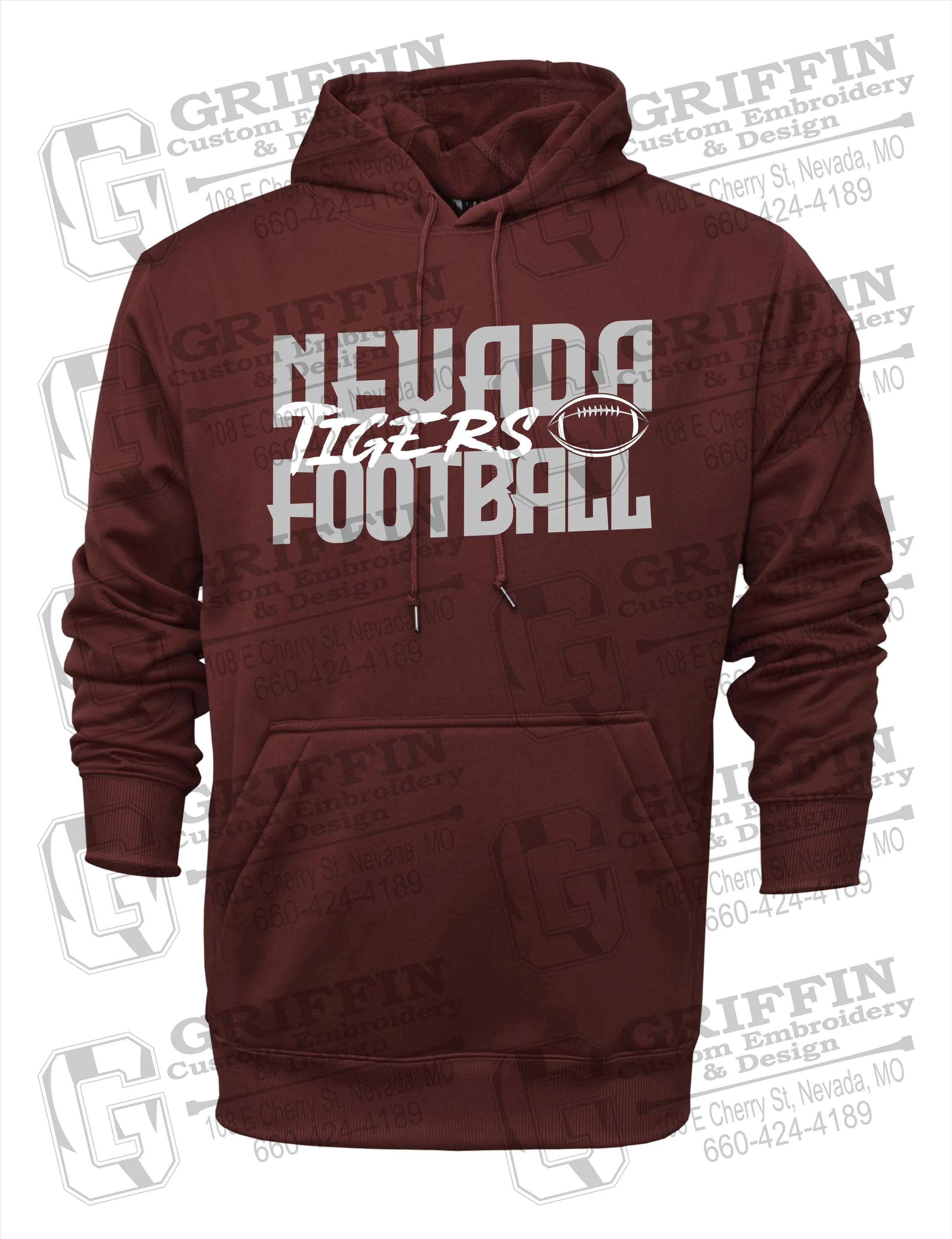 Performance Fleece Hoodie - Football - Nevada Tigers 23-P