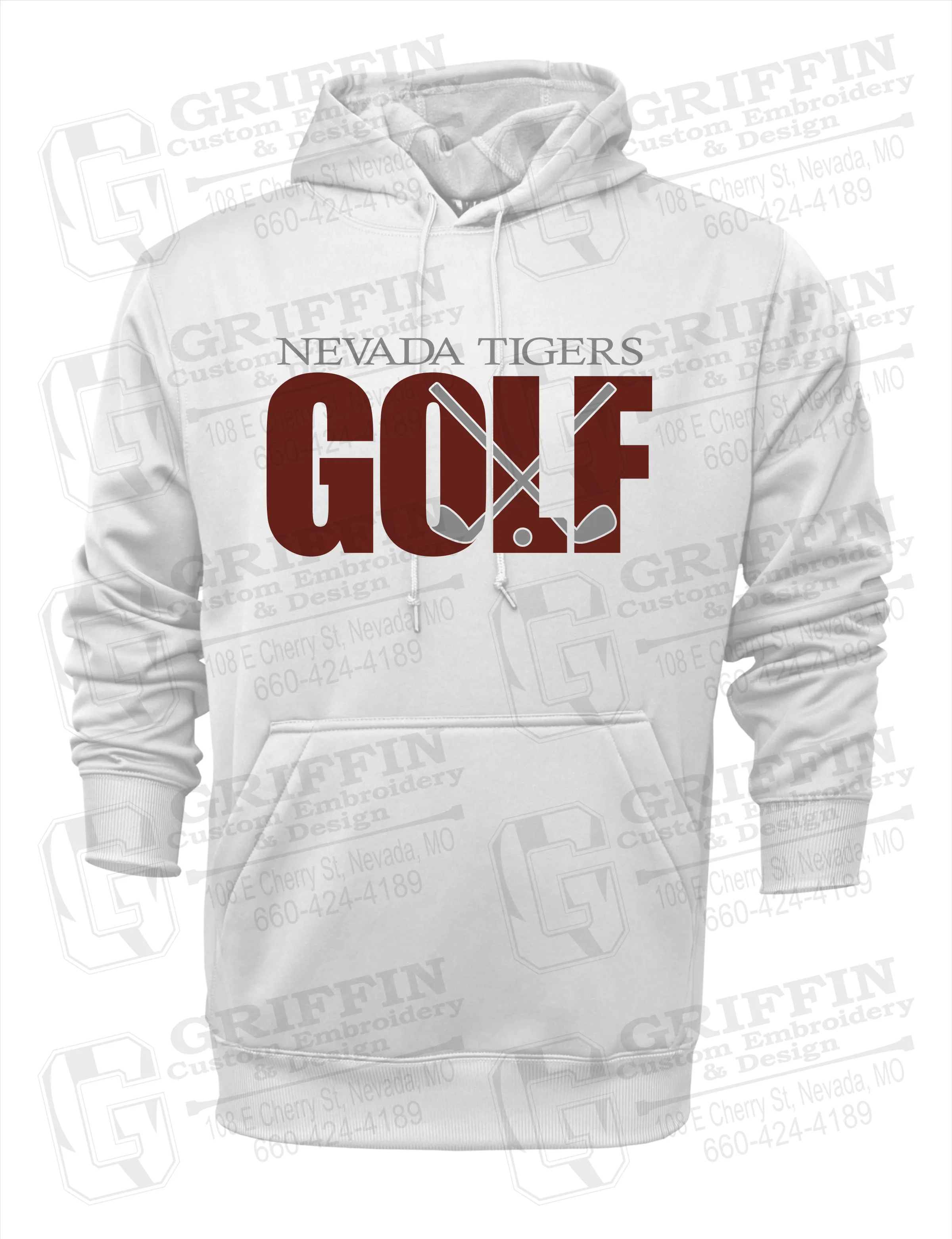Performance Fleece Hoodie - Golf - Nevada Tigers 23-Y
