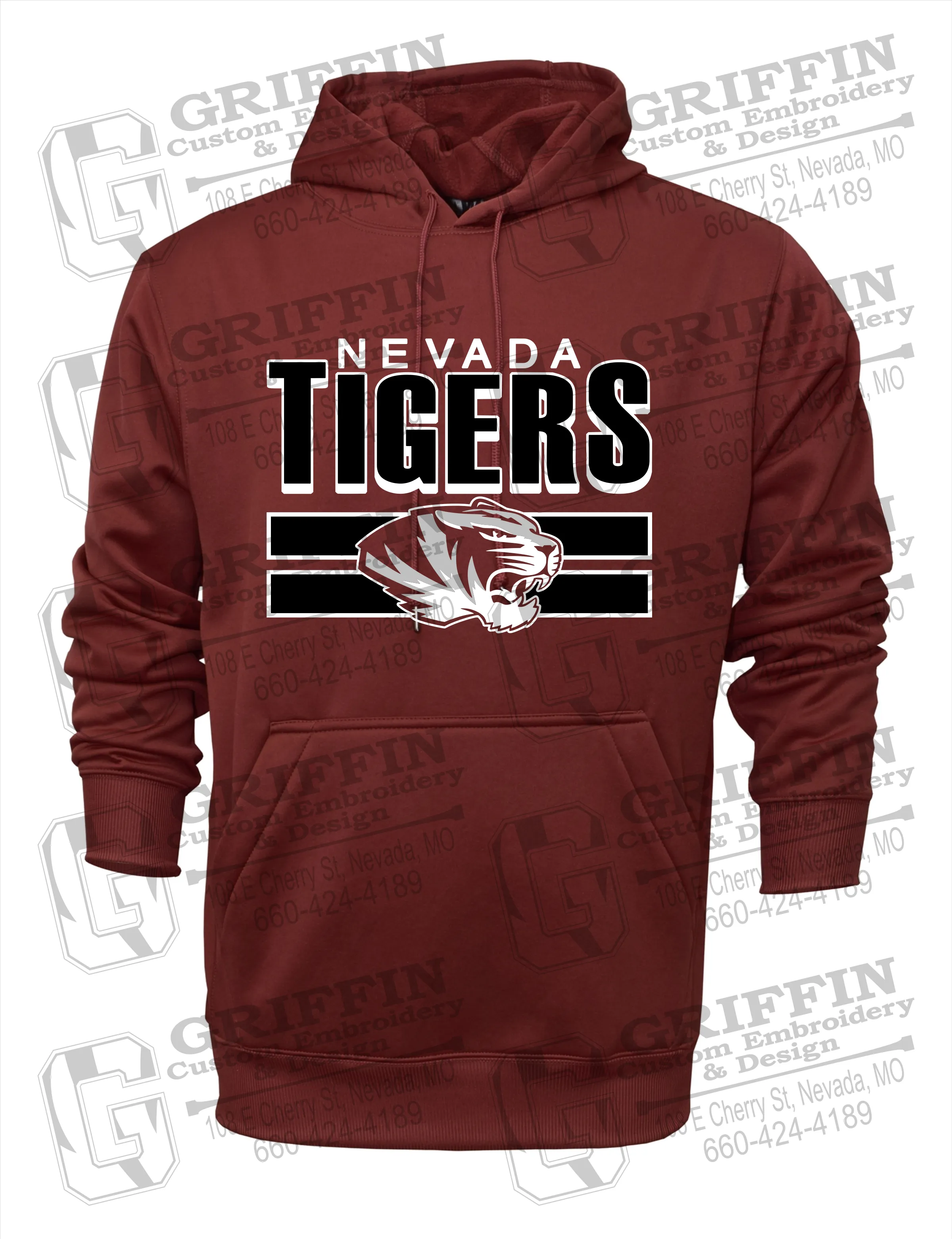 Performance Fleece Hoodie - Nevada Tigers 22-B