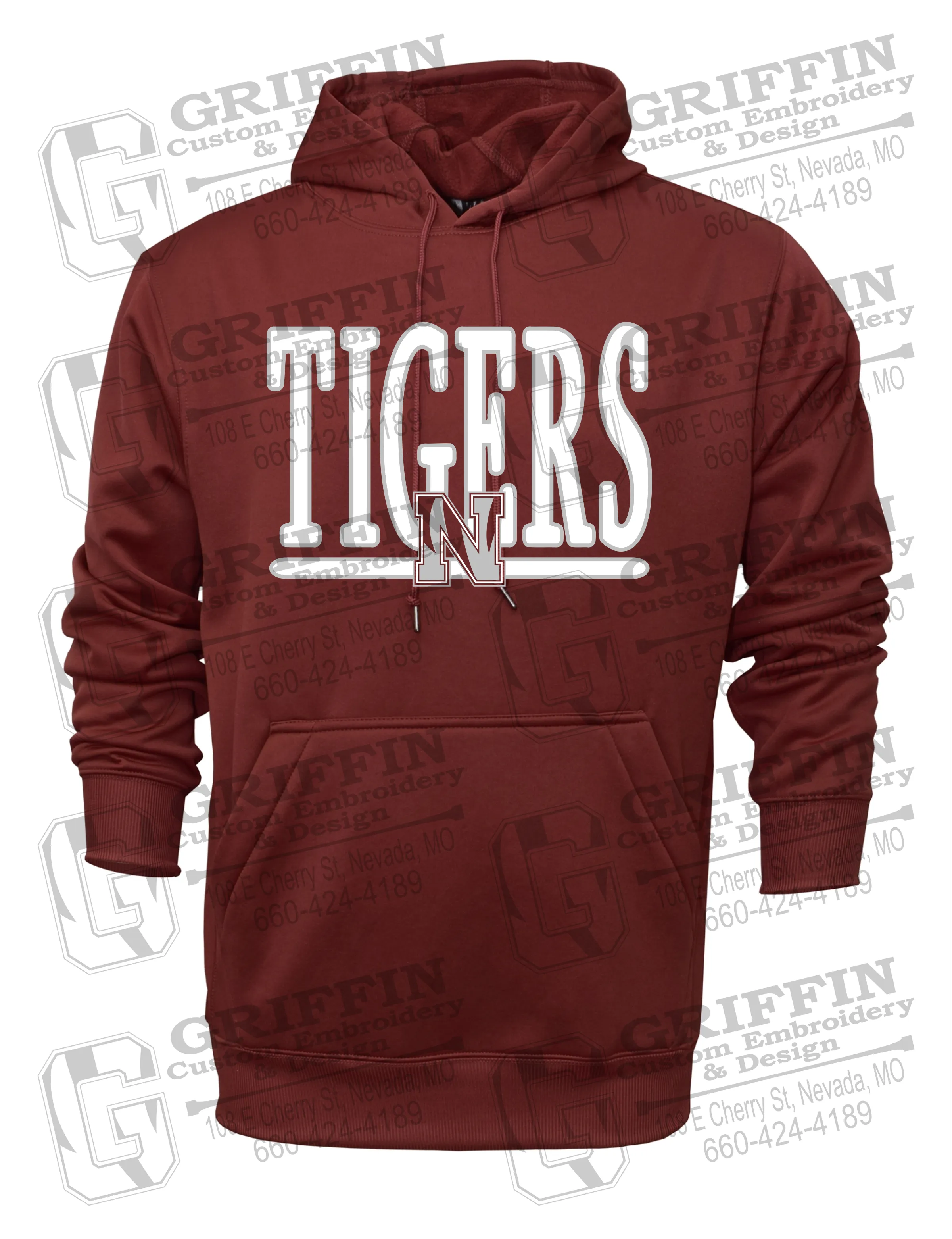 Performance Fleece Hoodie - Nevada Tigers 23-K