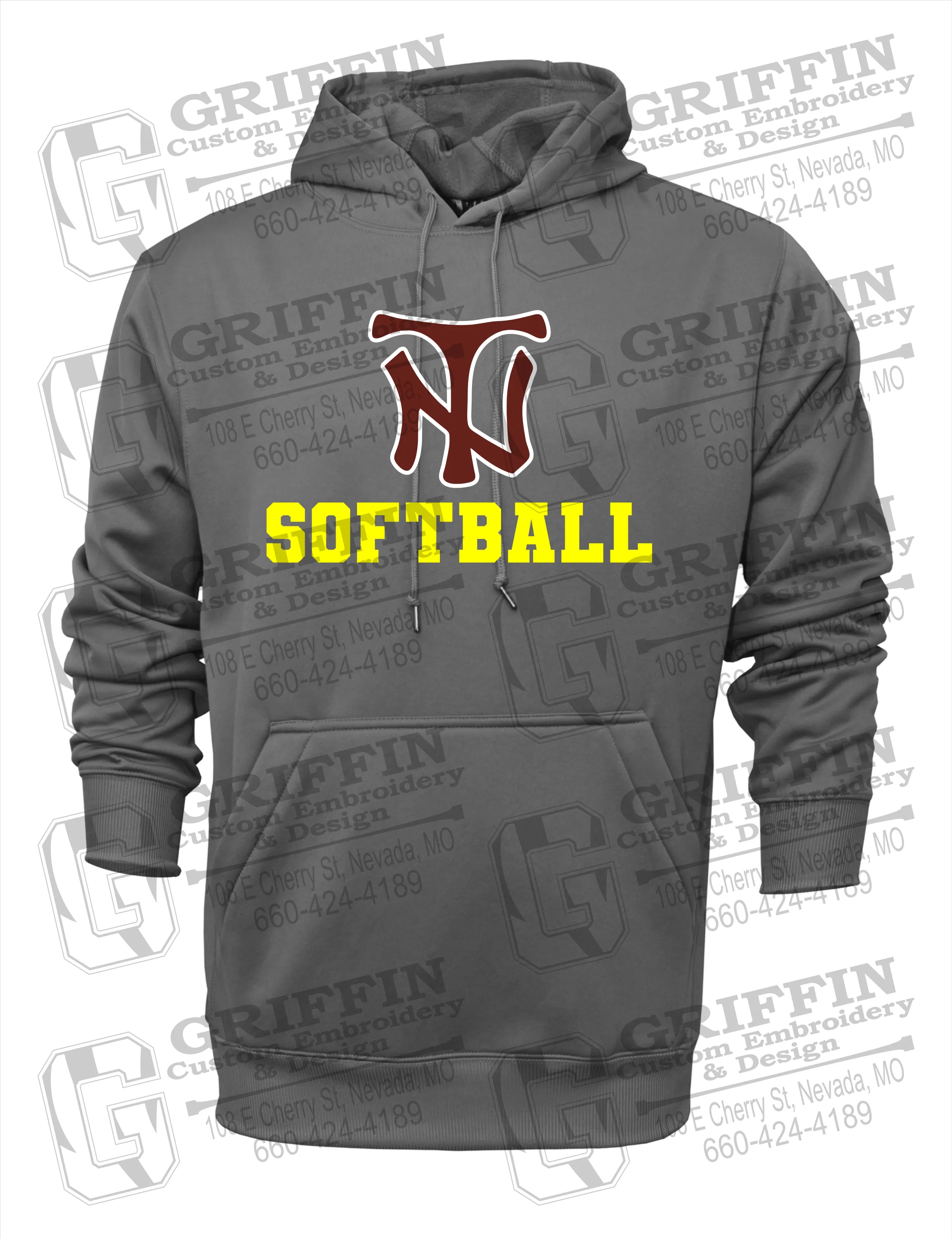 Performance Fleece Hoodie - Softball - Nevada Tigers 24-C