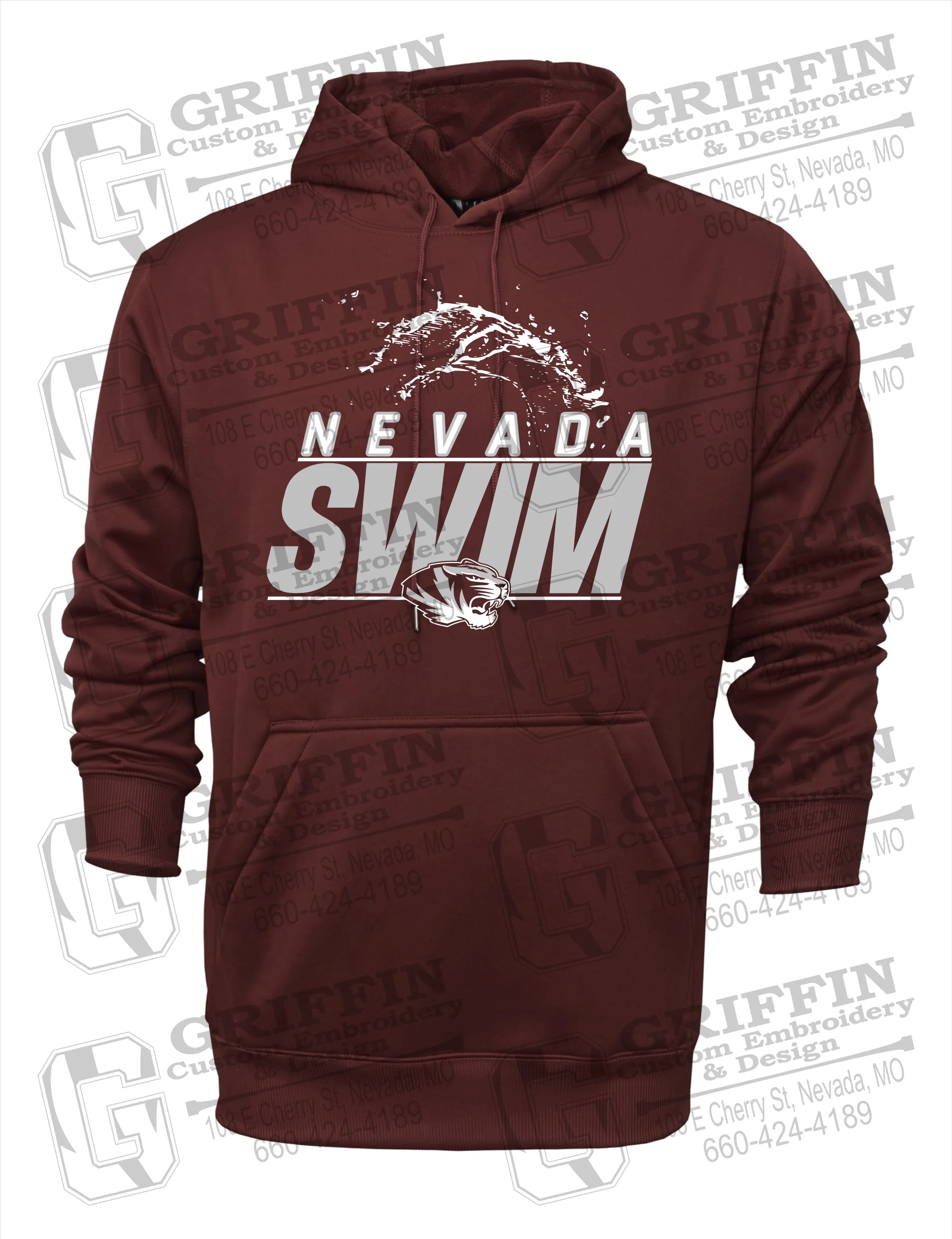 Performance Fleece Hoodie - Swimming - Nevada Tigers 23-W