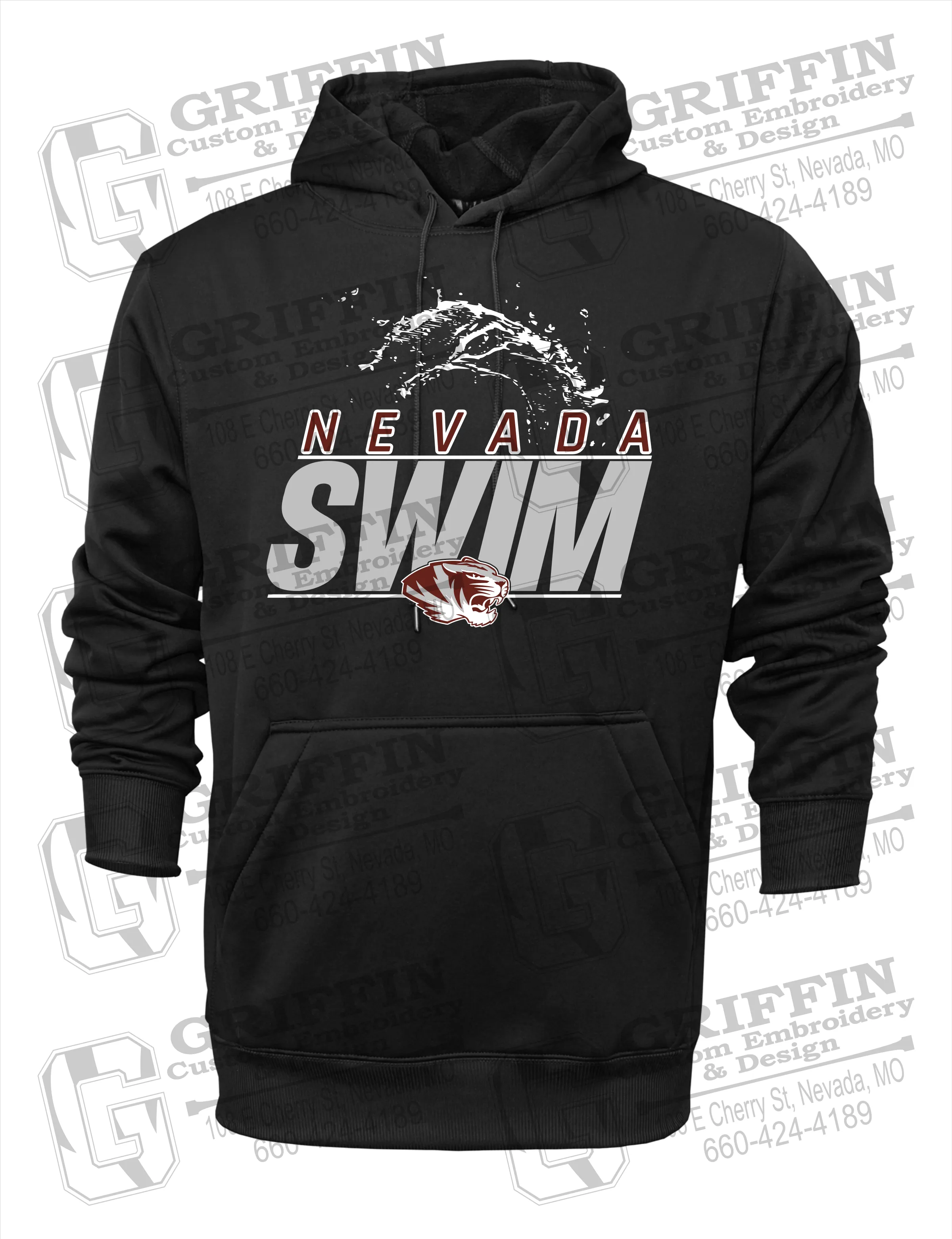 Performance Fleece Hoodie - Swimming - Nevada Tigers 23-W