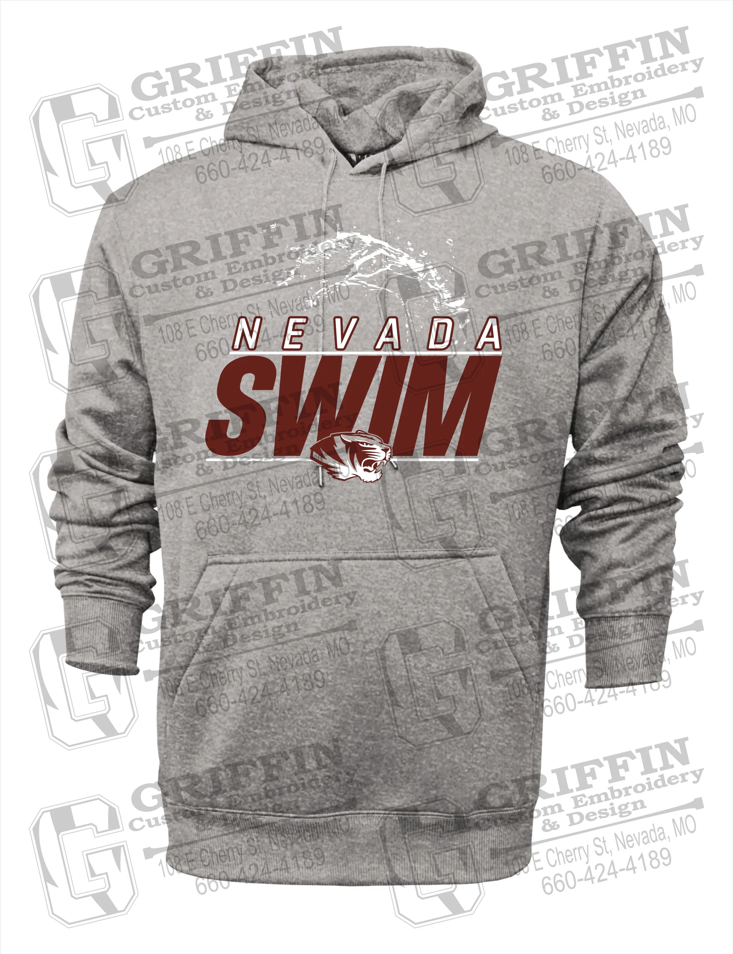 Performance Fleece Hoodie - Swimming - Nevada Tigers 23-W