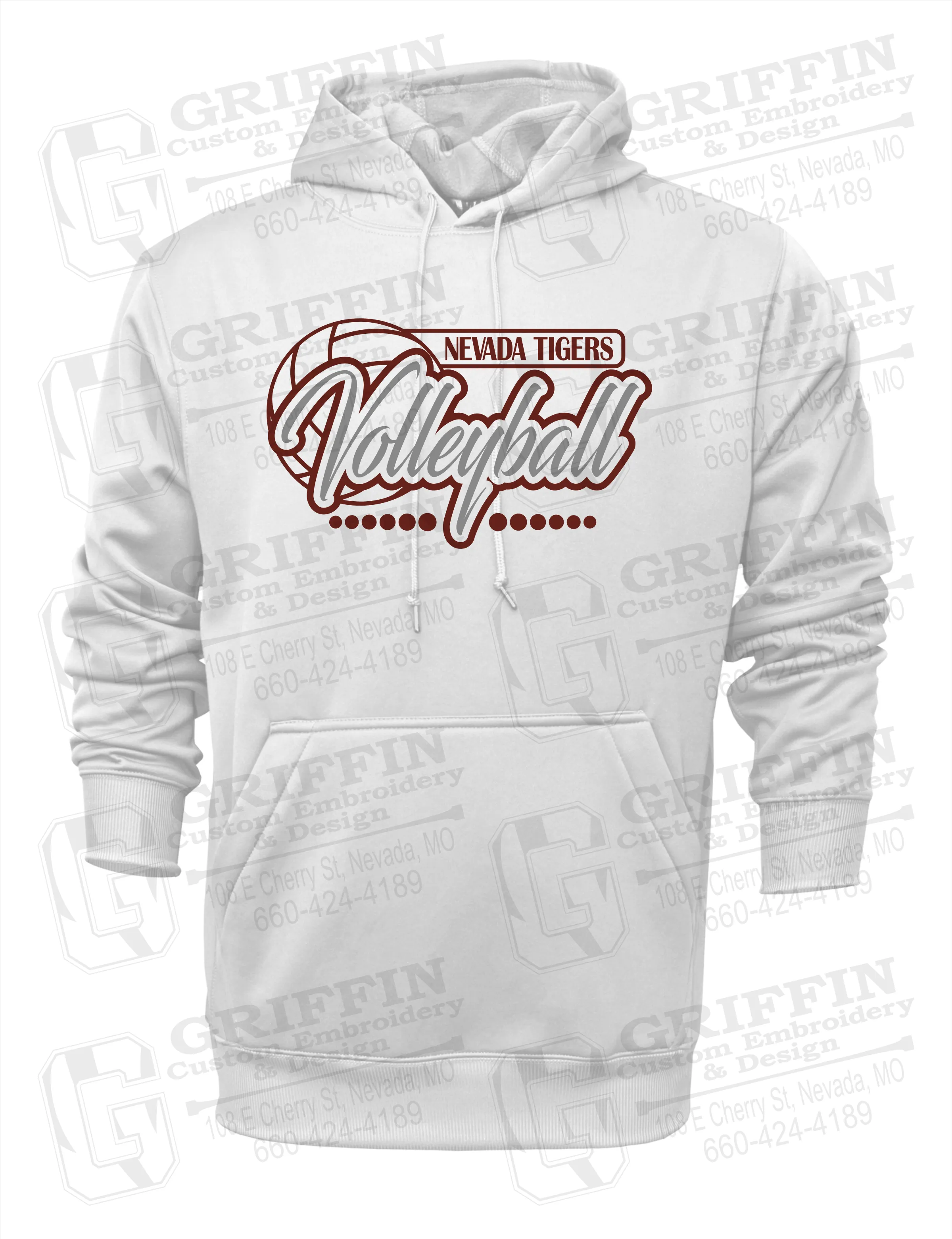 Performance Fleece Hoodie - Volleyball - Nevada Tigers 23-Q