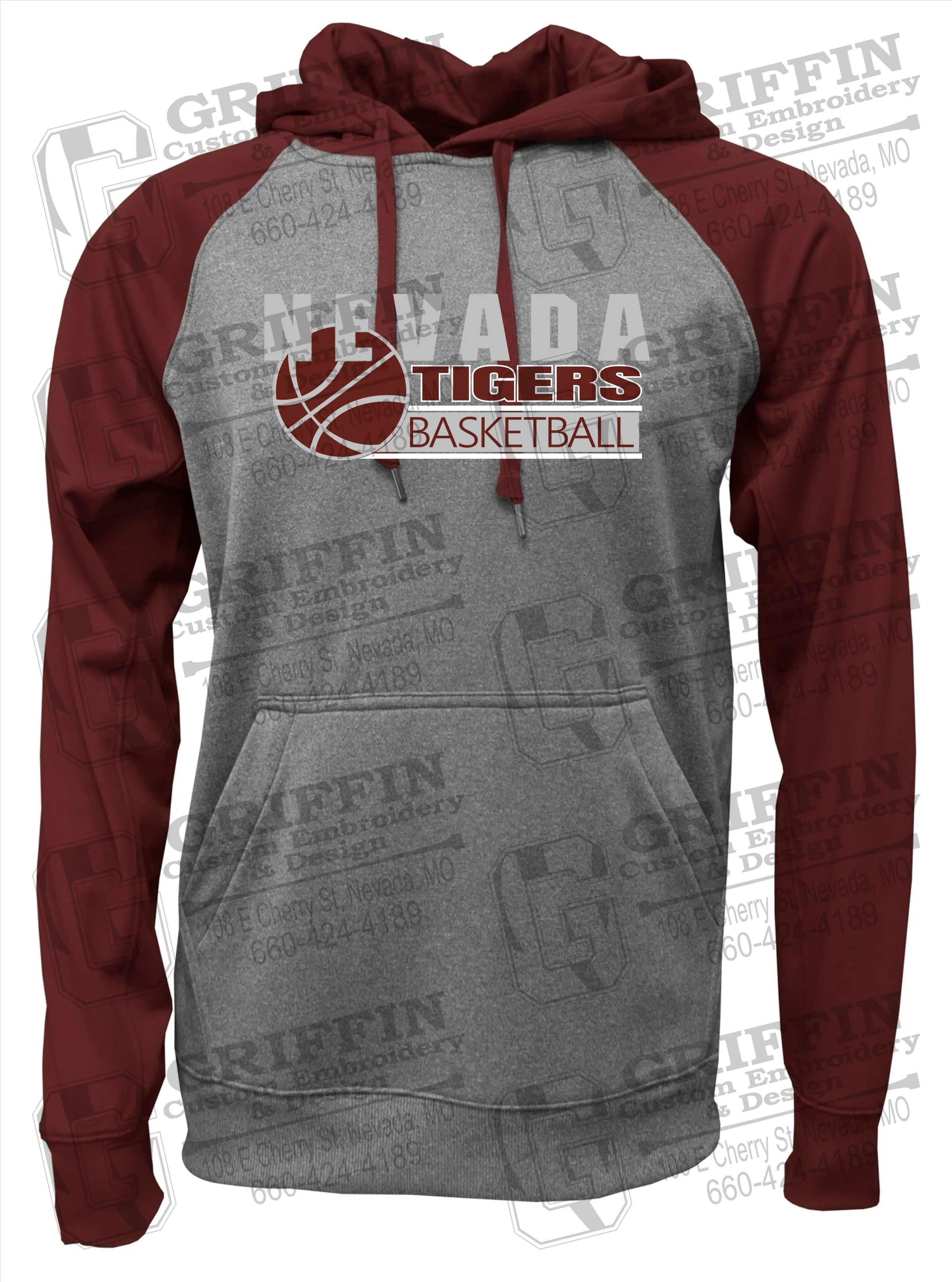 Performance Fleece Raglan Hoodie - Basketball - Nevada Tigers 24-I
