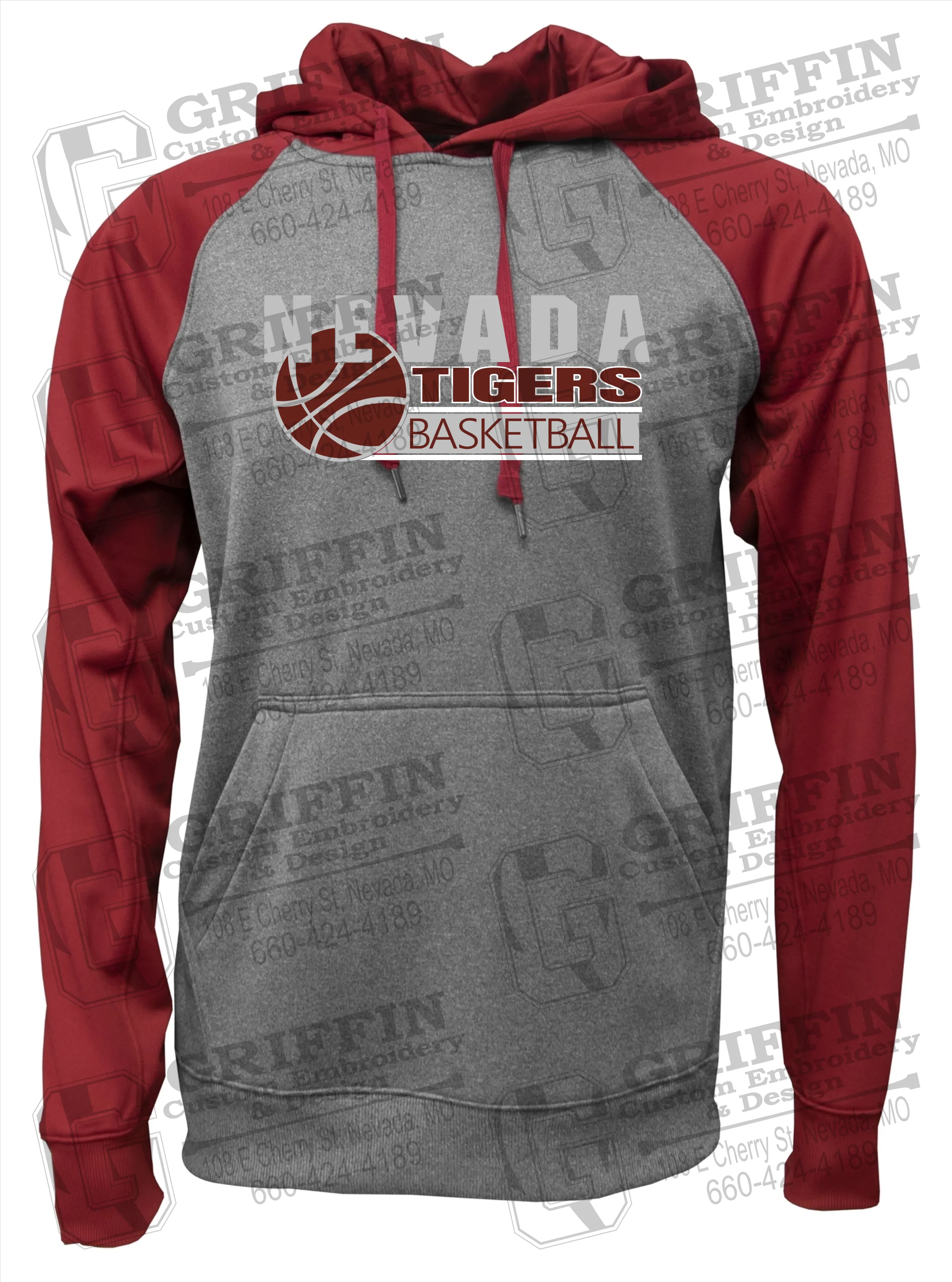 Performance Fleece Raglan Hoodie - Basketball - Nevada Tigers 24-I