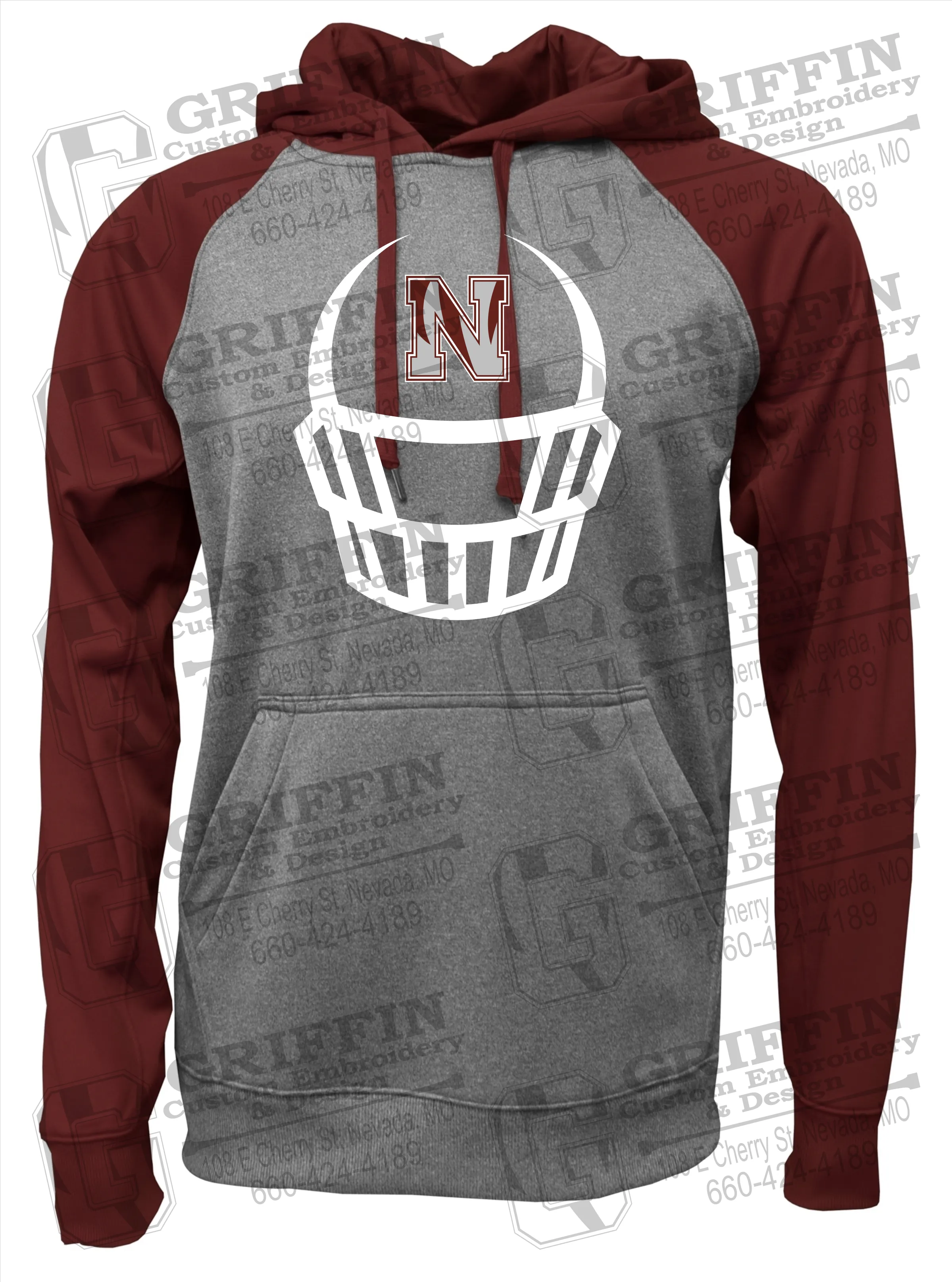 Performance Fleece Raglan Hoodie - Football - Nevada Tigers 22-P