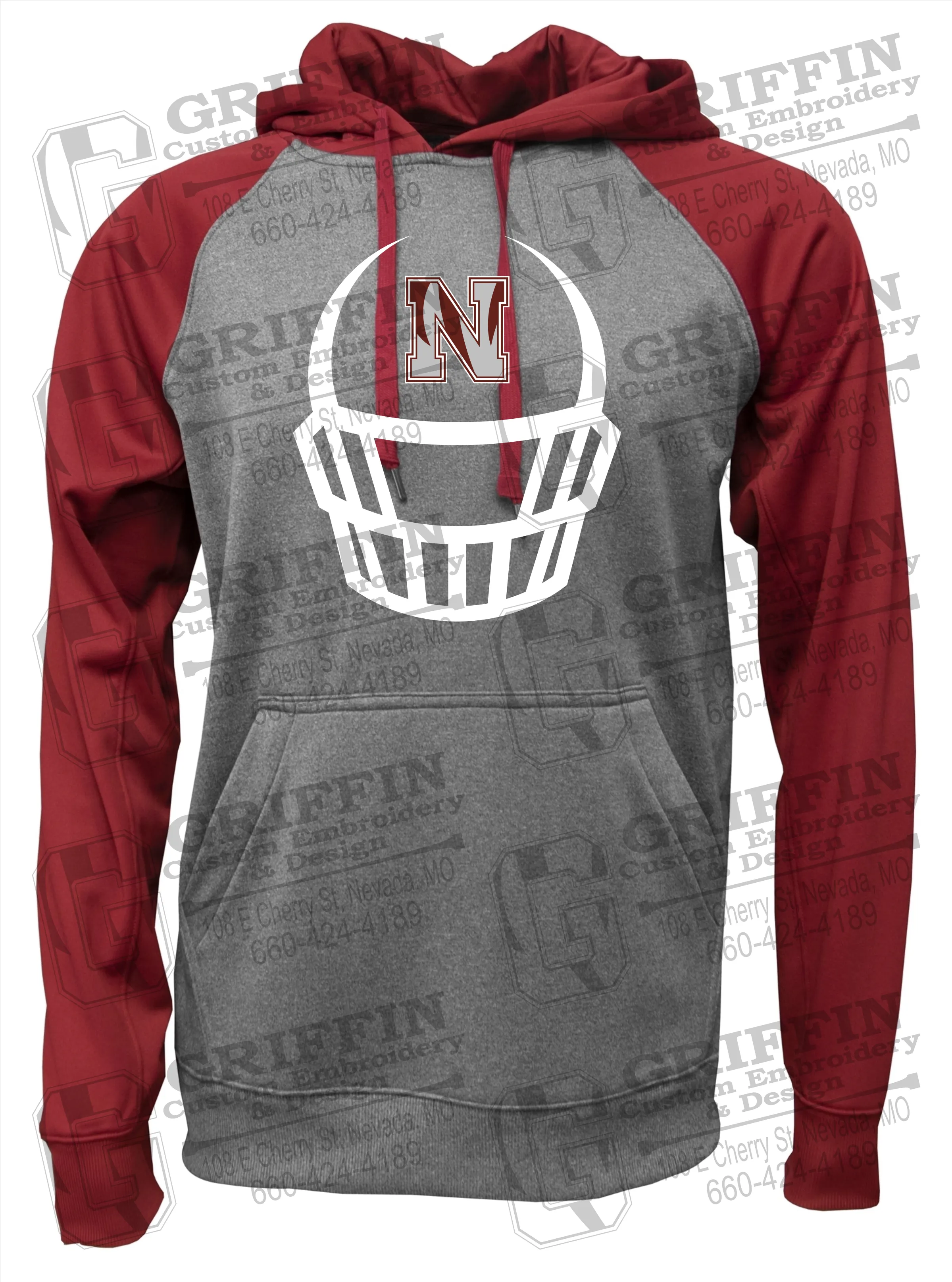 Performance Fleece Raglan Hoodie - Football - Nevada Tigers 22-P