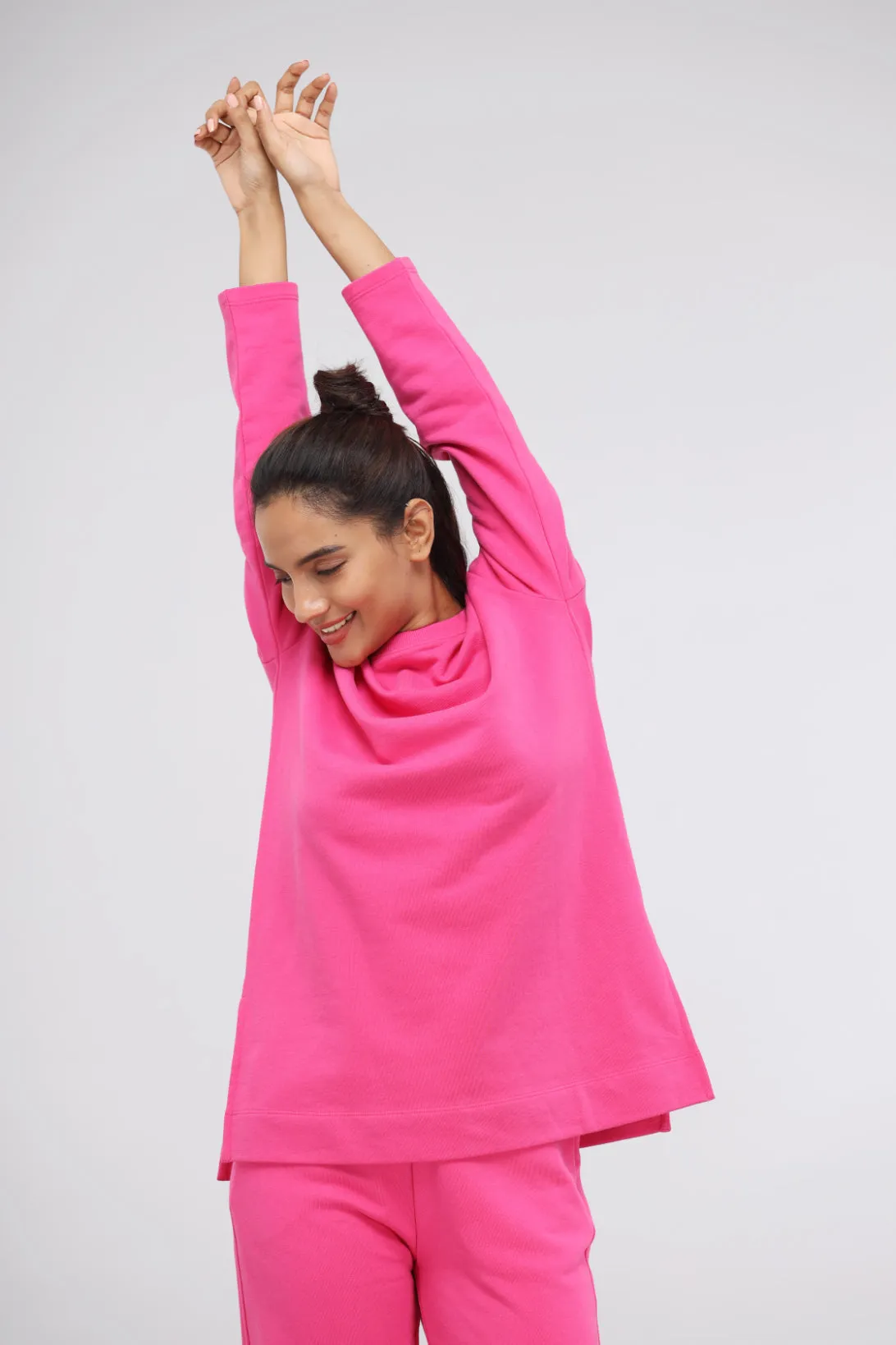 Pink Terry Long Pullover