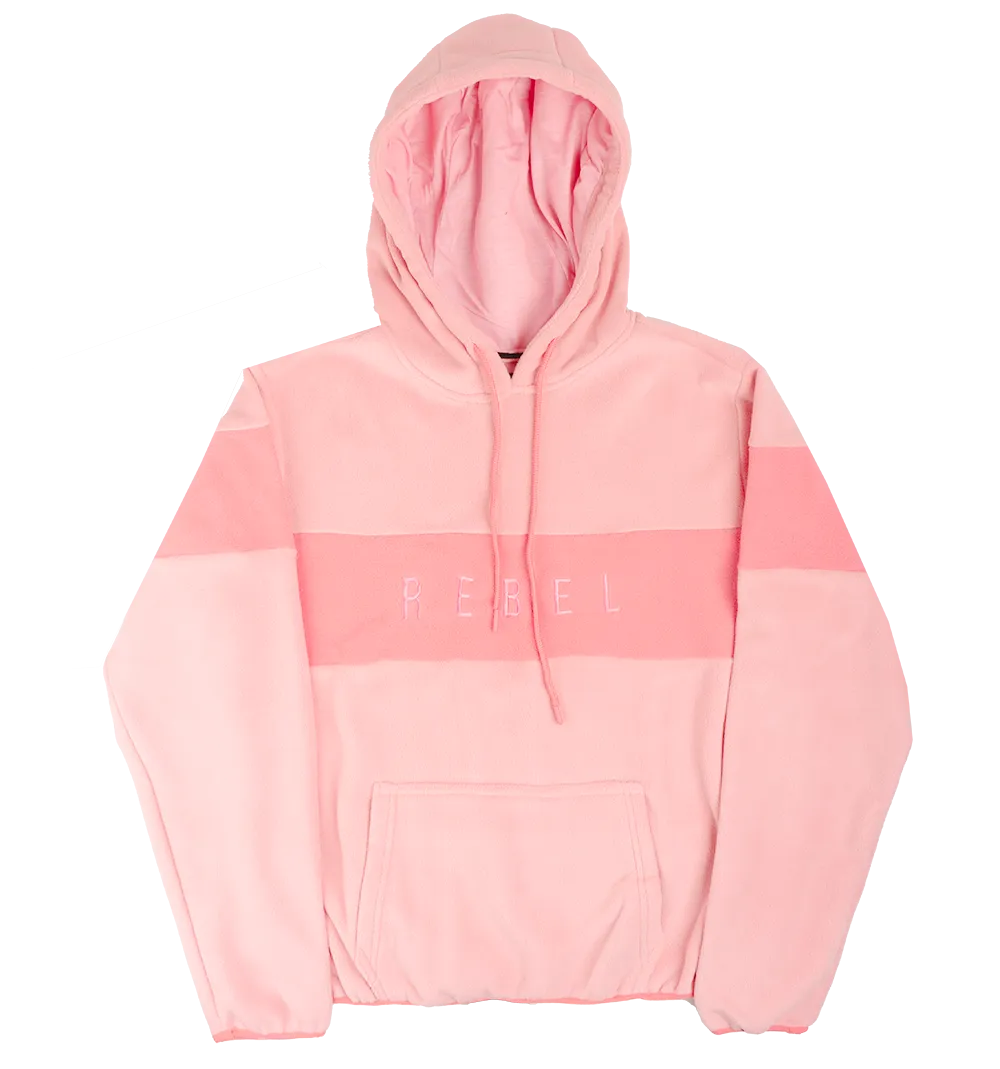 REBEL MINDS FLEECE HOODIE DUSTY PINK - 122-331