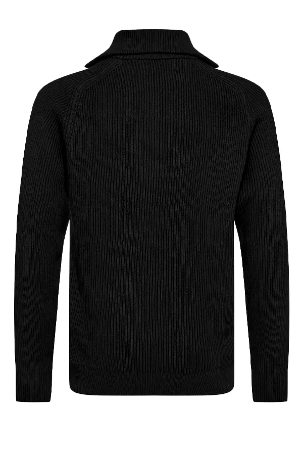 Resteröds Half-Zip Knit Pullover Black