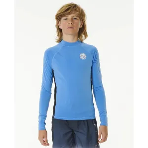 RIP CURL - ICONS UV BRUSHED LS RASH TOP DARK BLUE