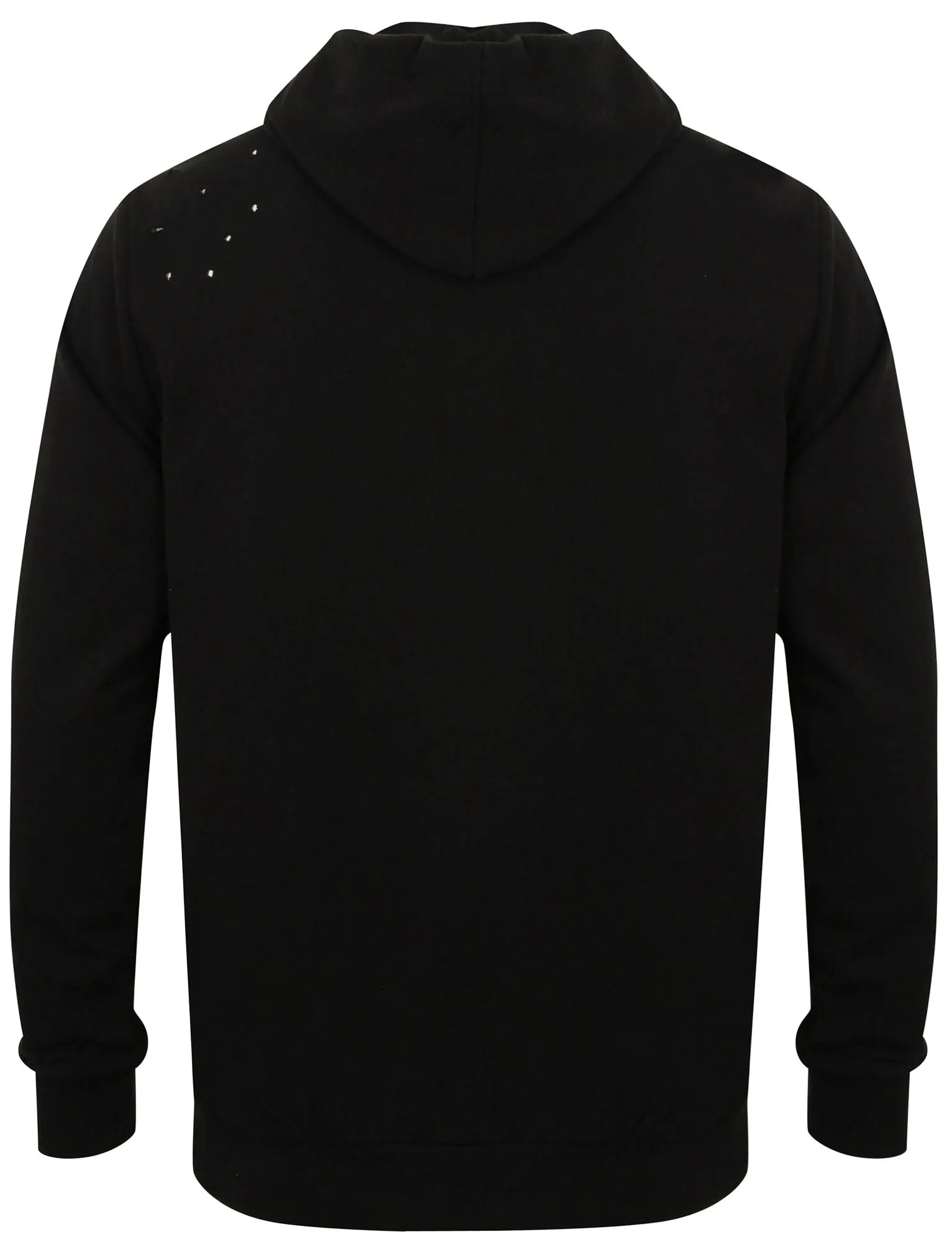 St Dismas Pullover Hoodie with Rips in Black - Saint & Sinner