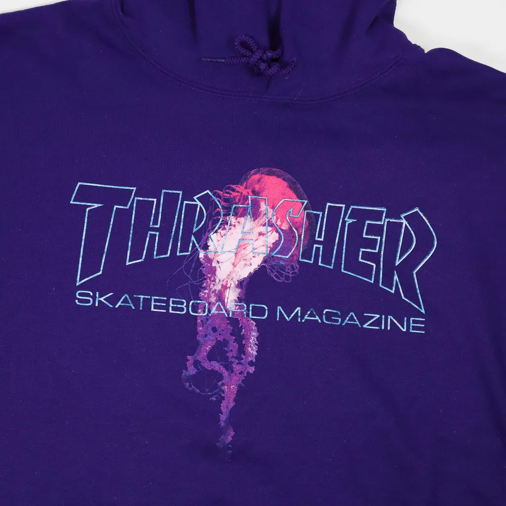 Thrasher Magazine - Atlantic Drift Pullover Hooded Sweatshirt - Purple