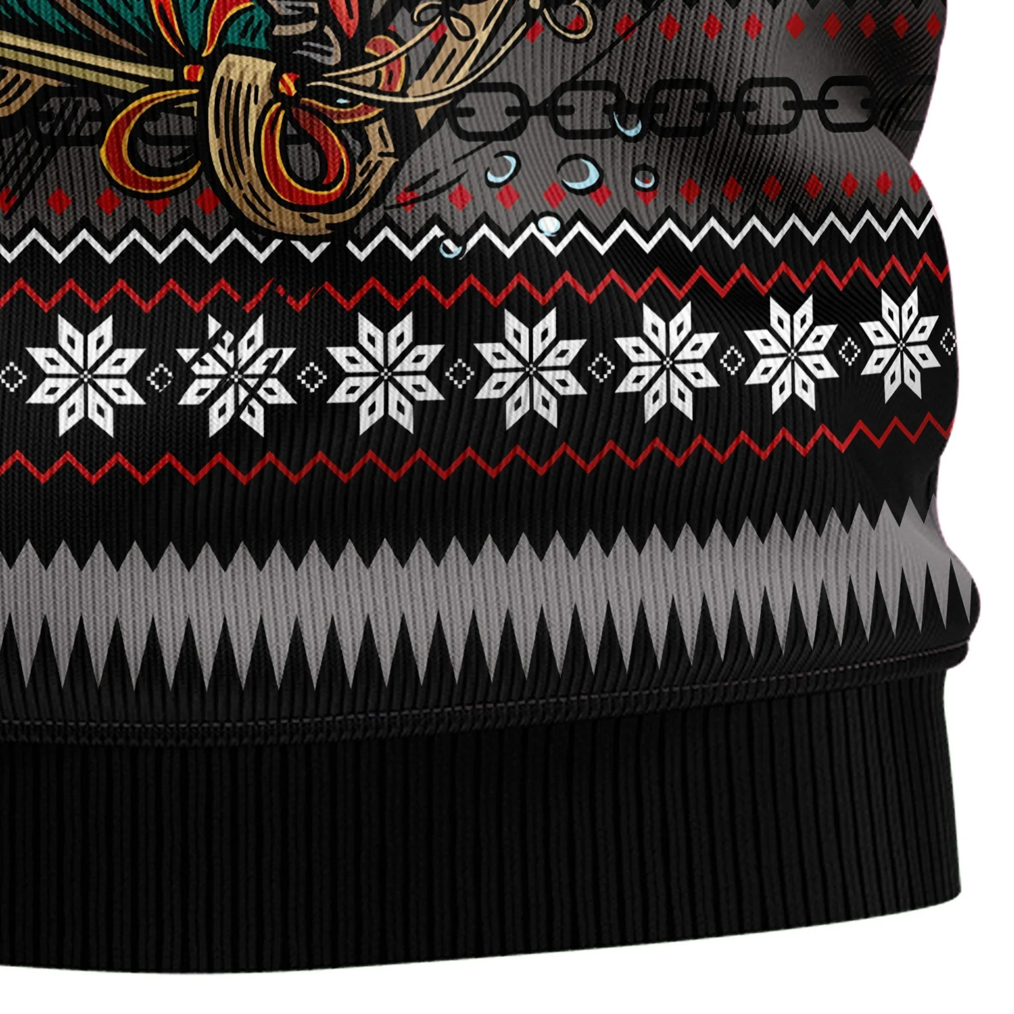 Ugly Cotton Sweater JulesRoche All-Over Print Holiday Style