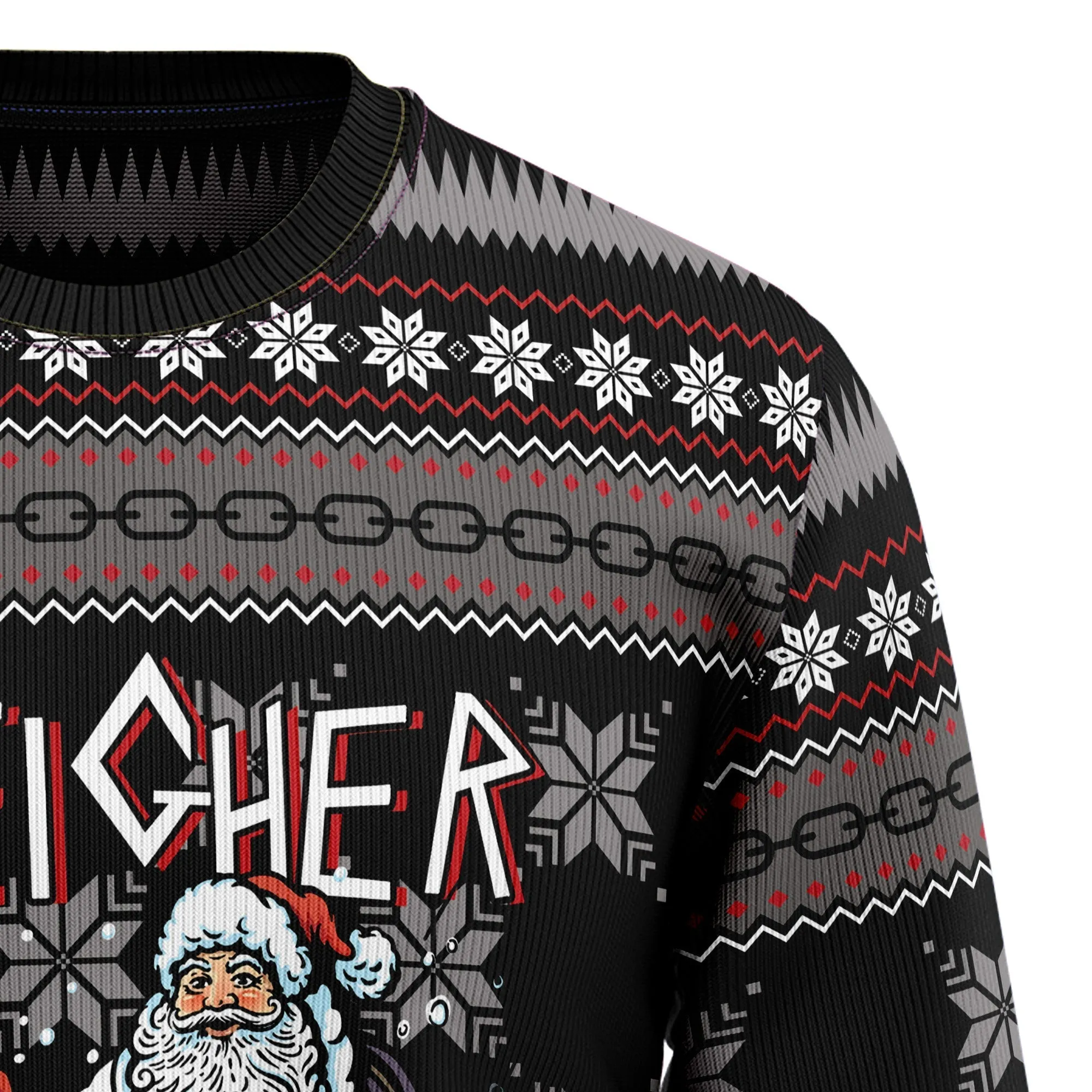 Ugly Cotton Sweater JulesRoche All-Over Print Holiday Style