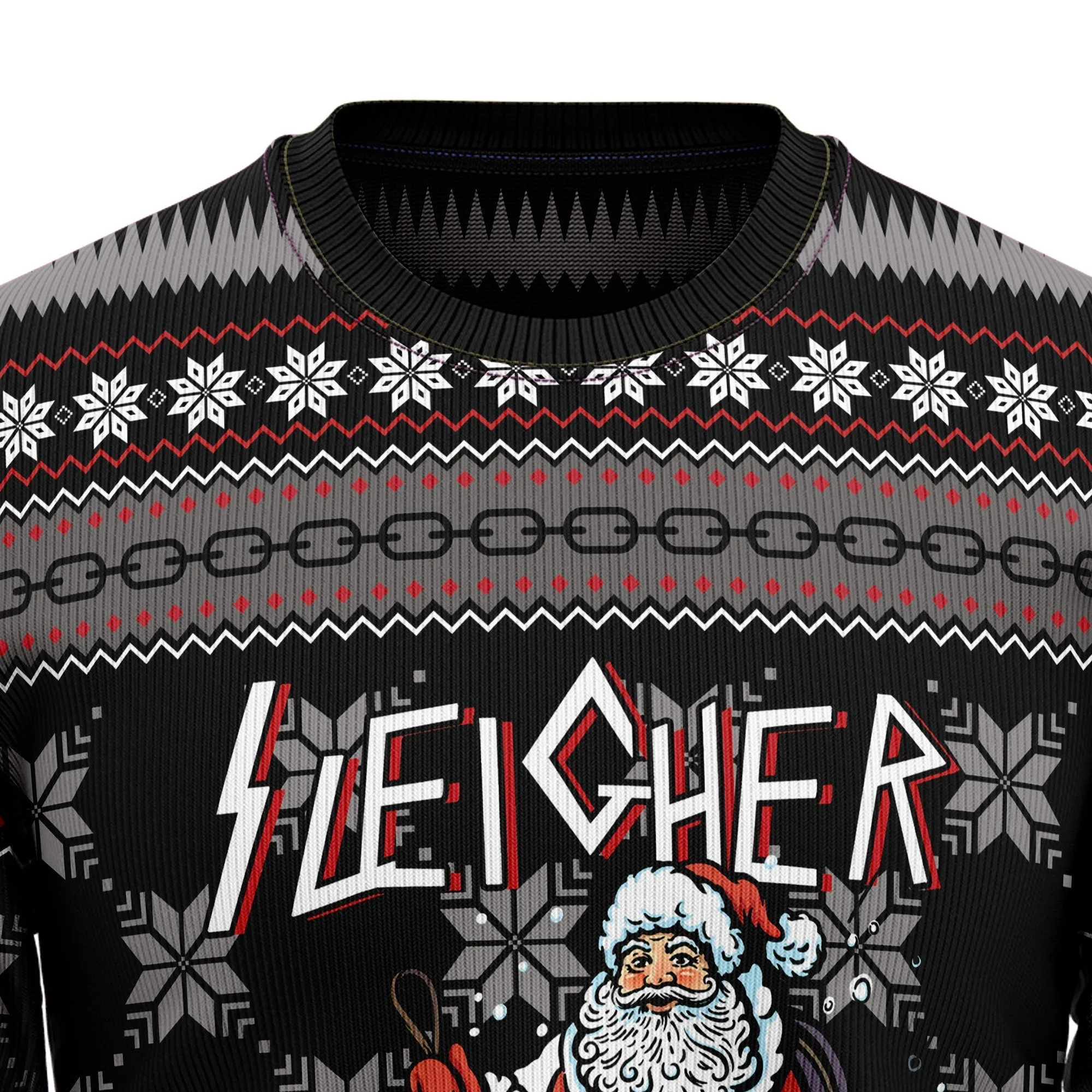 Ugly Cotton Sweater JulesRoche All-Over Print Holiday Style