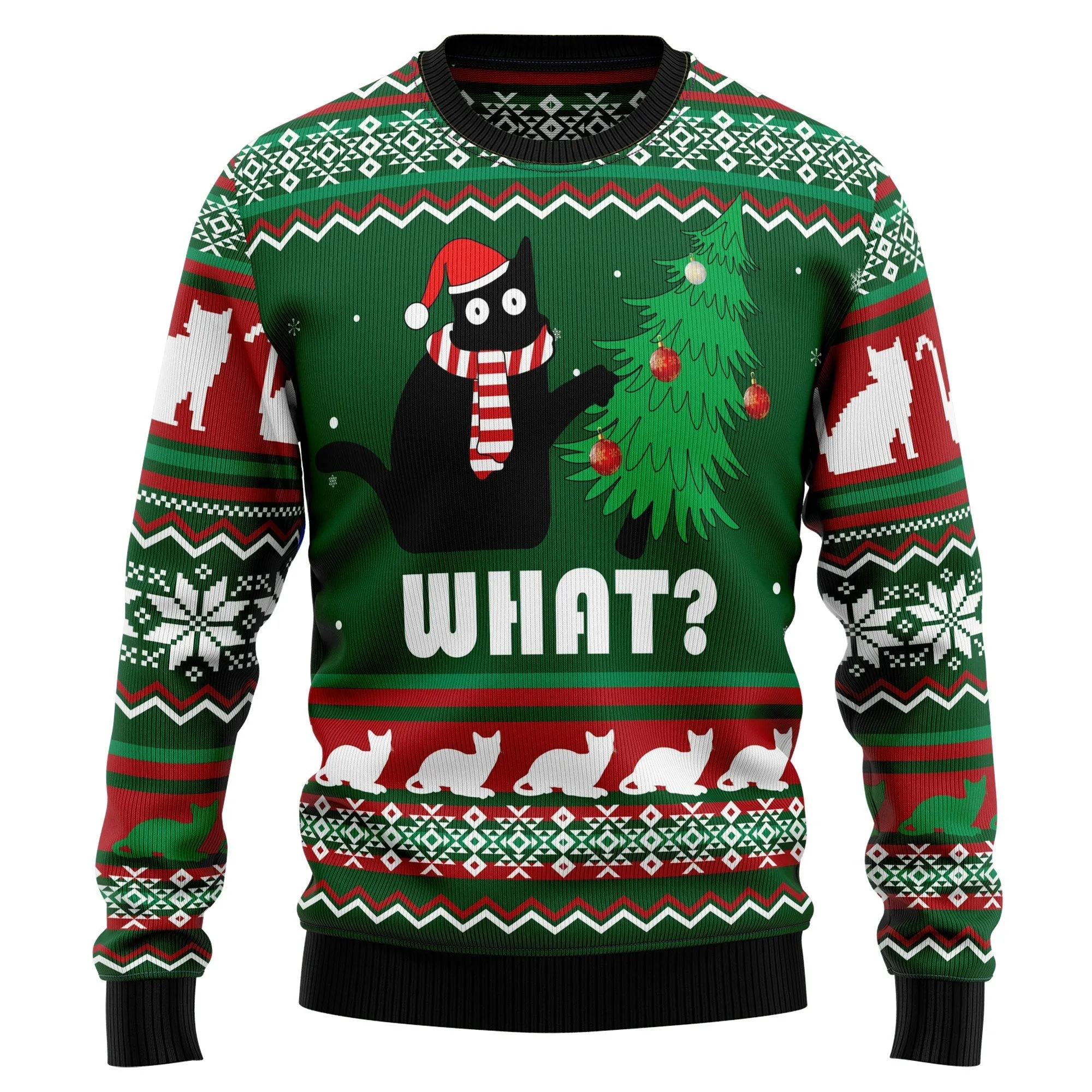 Ugly Sweater JulesRoche Cotton Blend All-Over Print